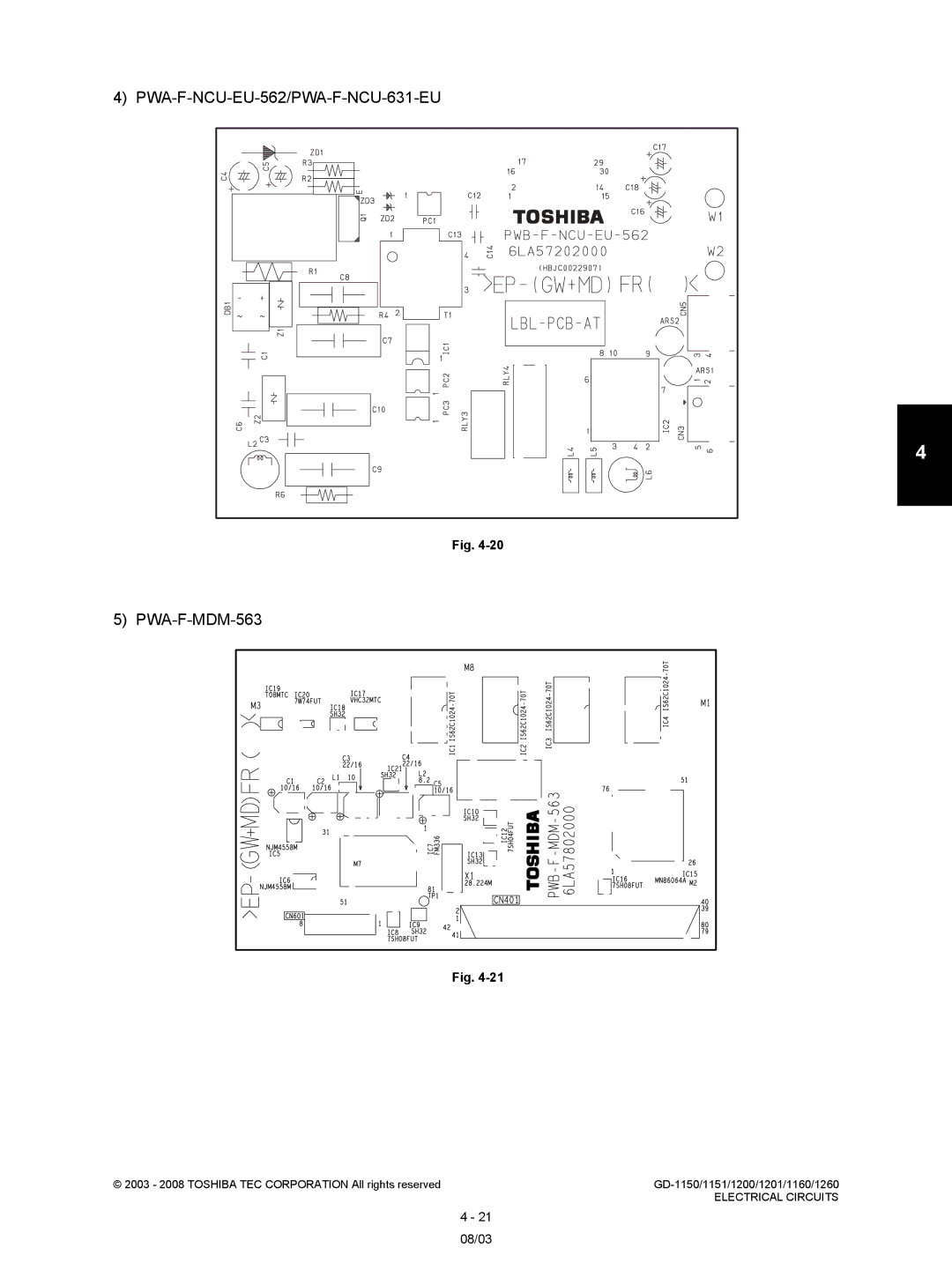 Toshiba GD-1151, GD-1260, GD-1160, GD-1201, Model: GD-1150 service manual PWA-F-NCU-EU-562/PWA-F-NCU-631-EU, PWA-F-MDM-563 