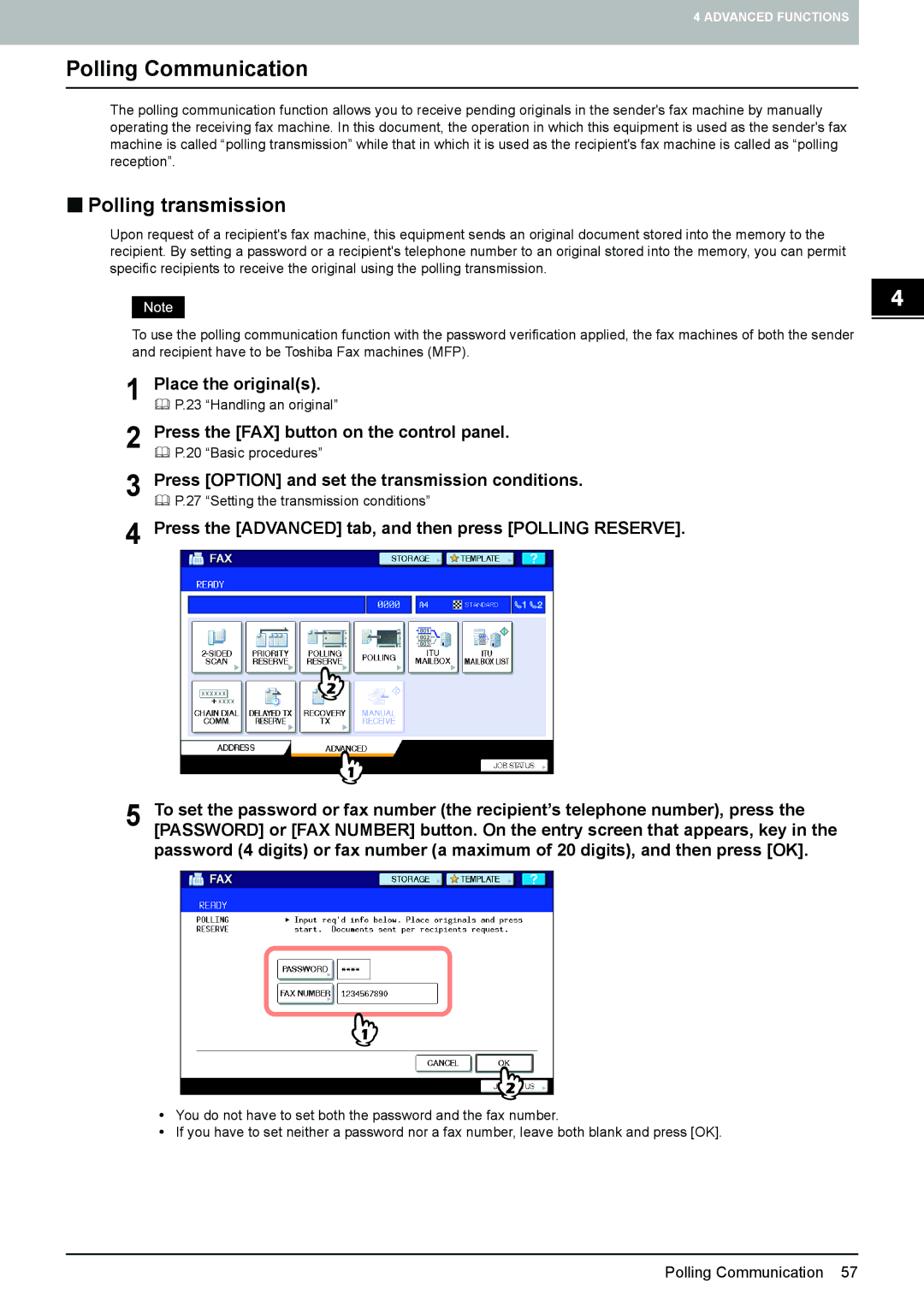 Toshiba GD-1270, GD-1260, GD-1250 manual Polling Communication, „ Polling transmission 