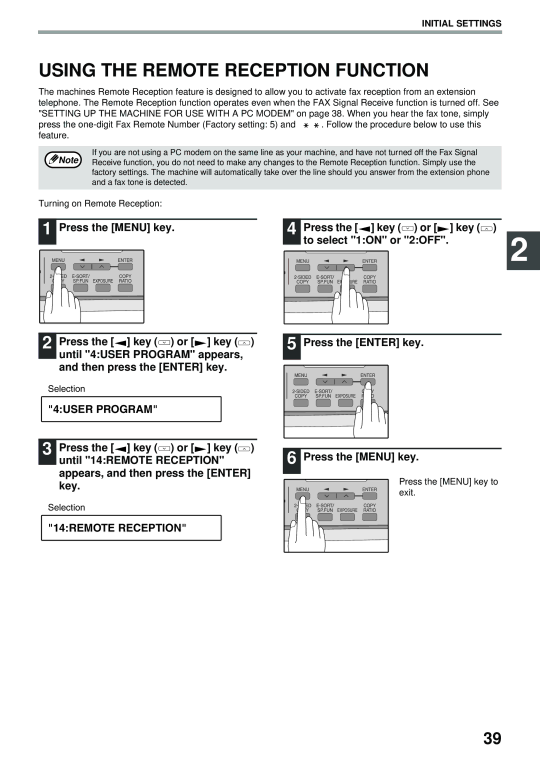 Toshiba GD-1300 manual Using the Remote Reception Function, 14REMOTE Reception 