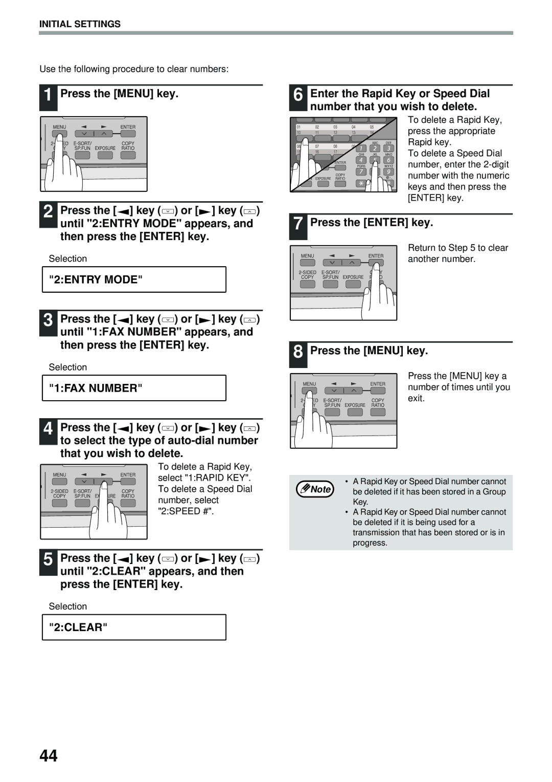 Toshiba GD-1300 manual 2CLEAR, Press the Menu key a number of times until you exit 