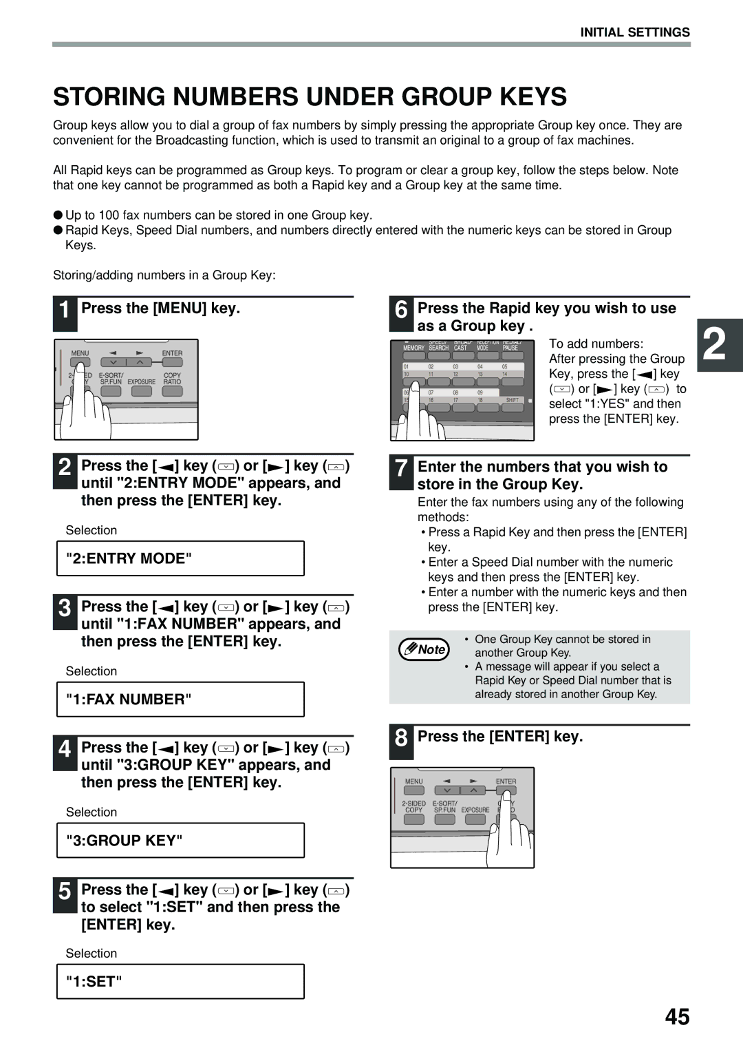 Toshiba GD-1300 manual Storing Numbers Under Group Keys, 3GROUP KEY 