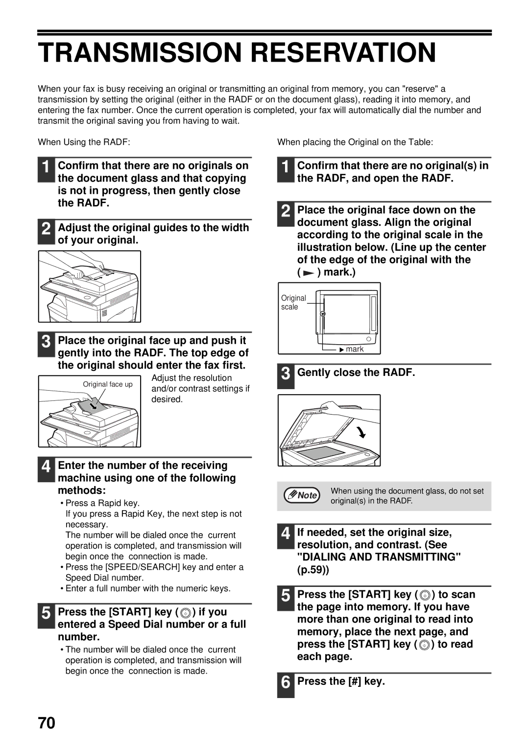 Toshiba GD-1300 manual Transmission Reservation, Gently close the Radf 