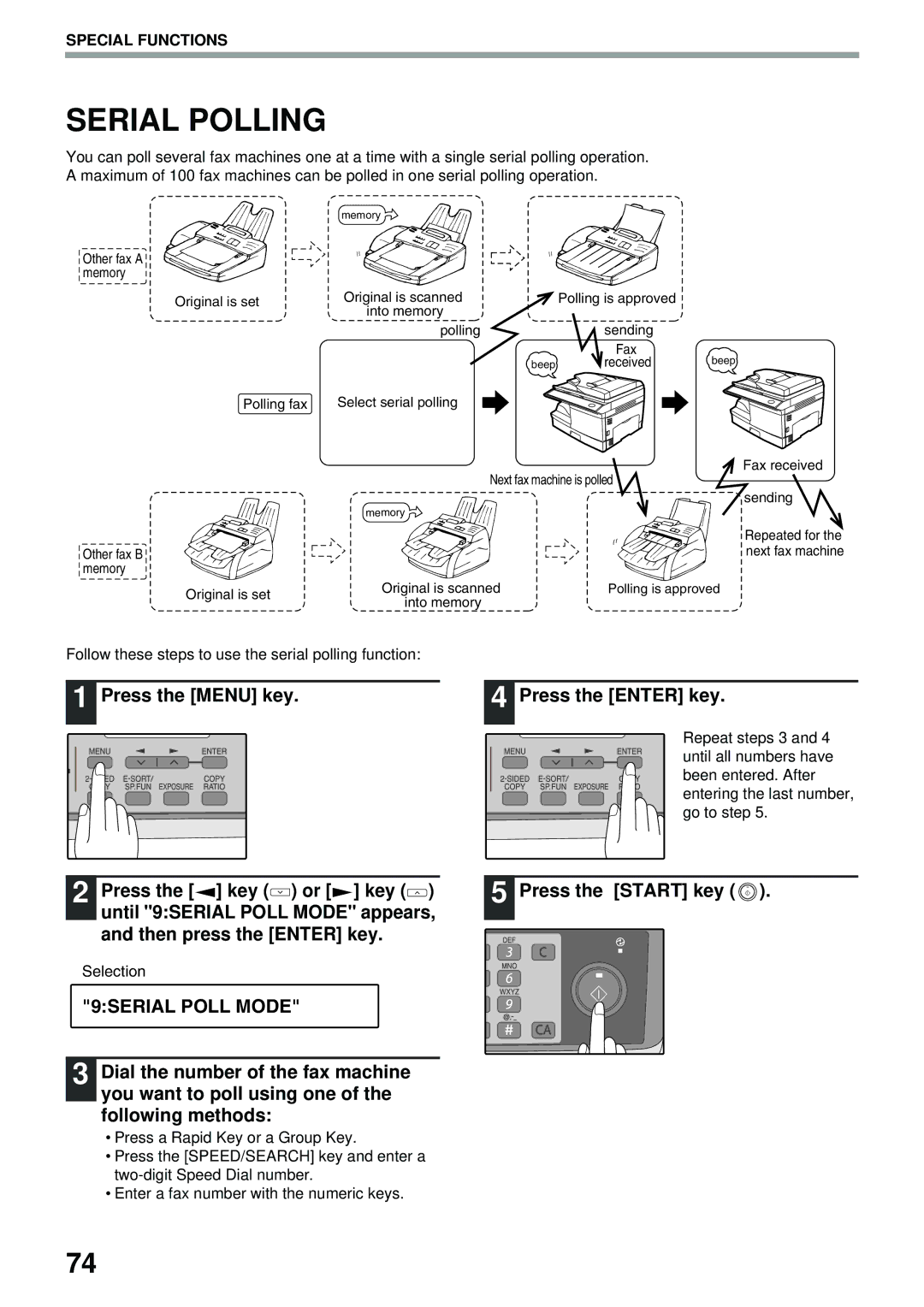 Toshiba GD-1300 manual Serial Polling, 9SERIAL Poll Mode 