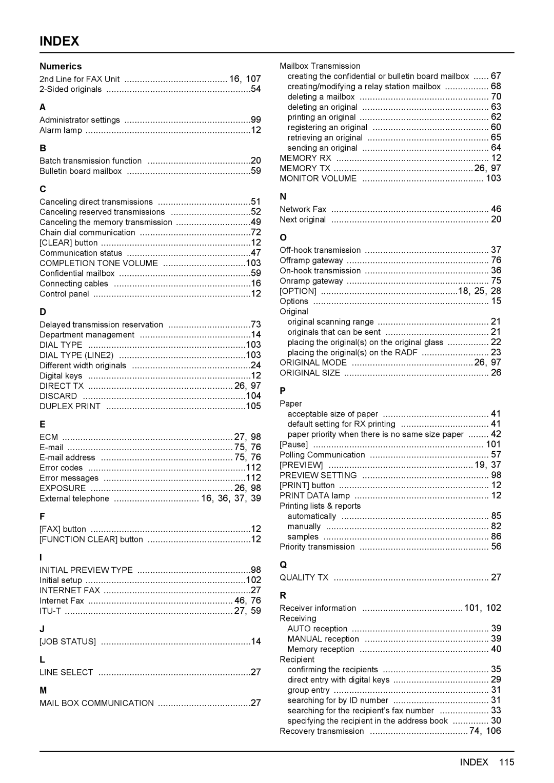 Toshiba GD-1320 manual Index, Numerics 