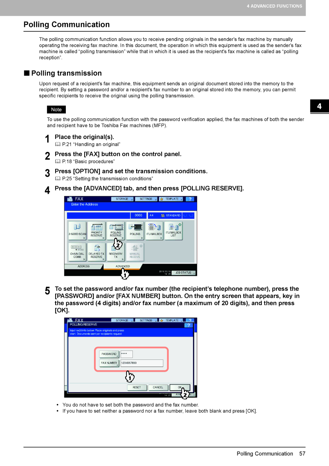 Toshiba GD-1320 manual Polling Communication,  Polling transmission 