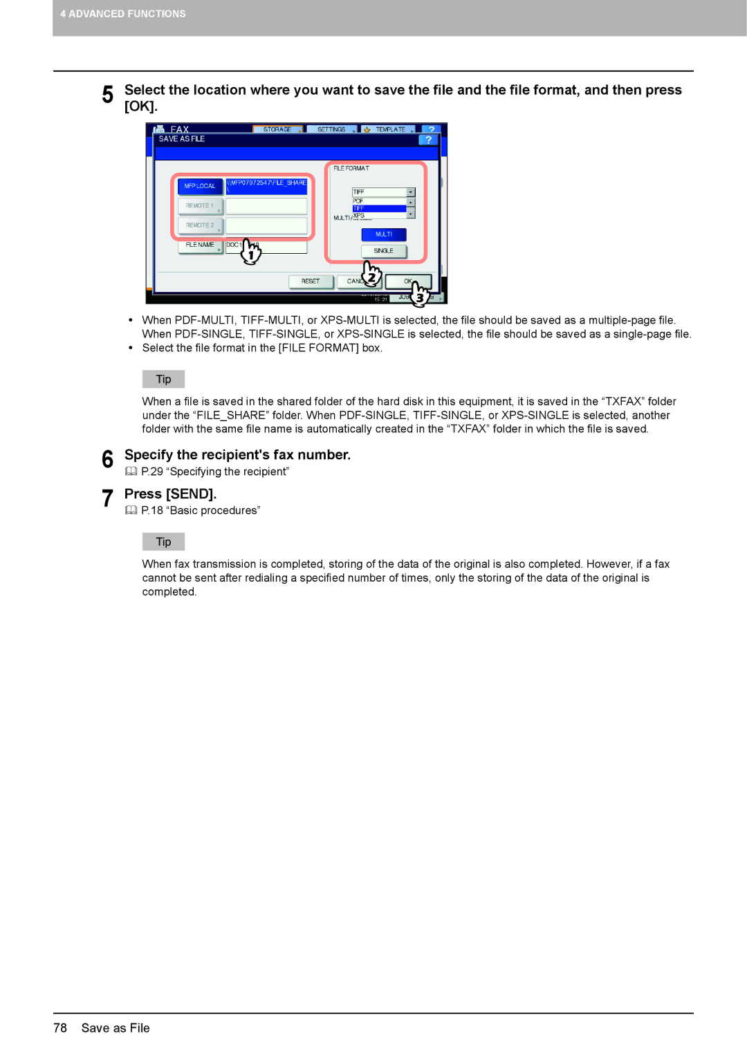 Toshiba GD-1320 manual  Select the file format in the File Format box 