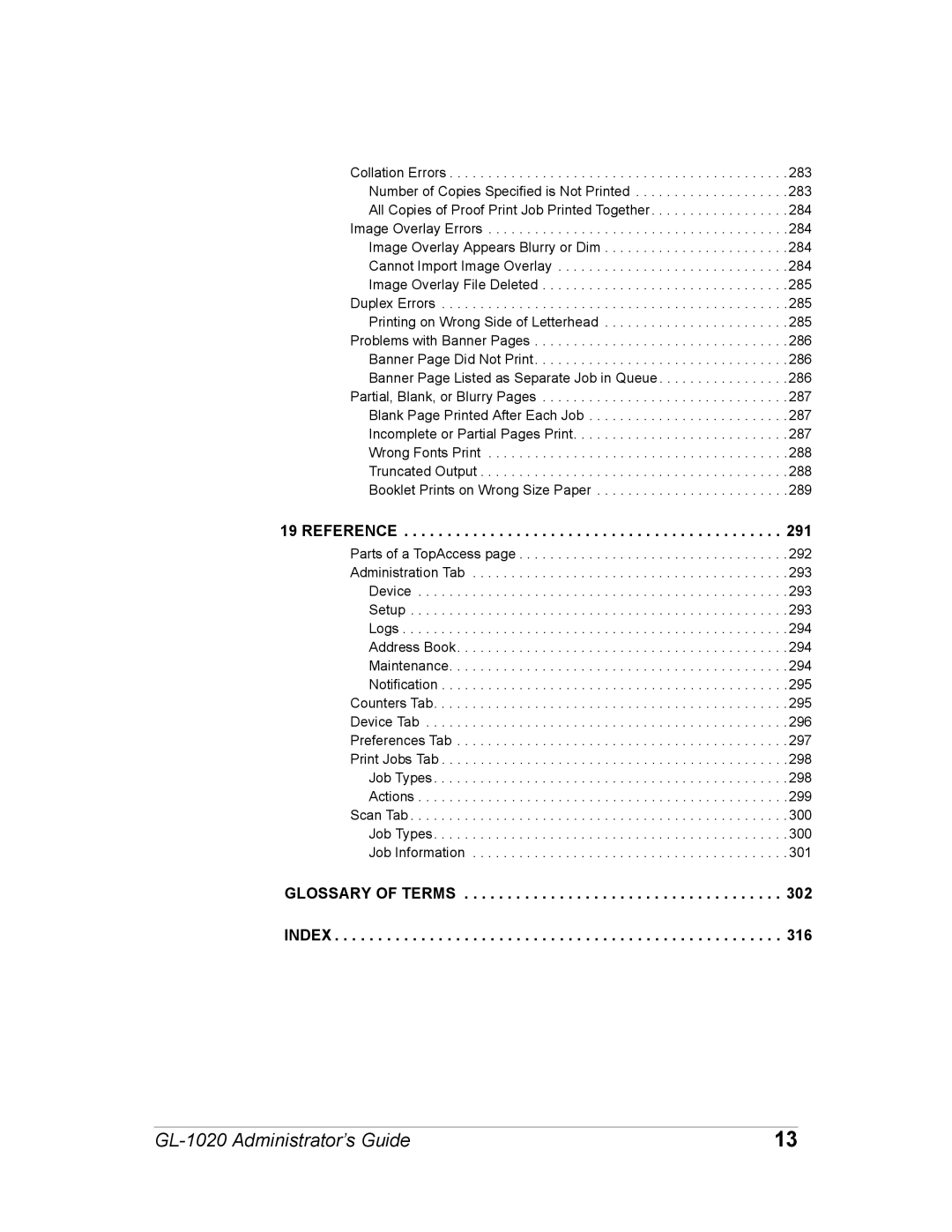 Toshiba GL-1020 manual Reference 