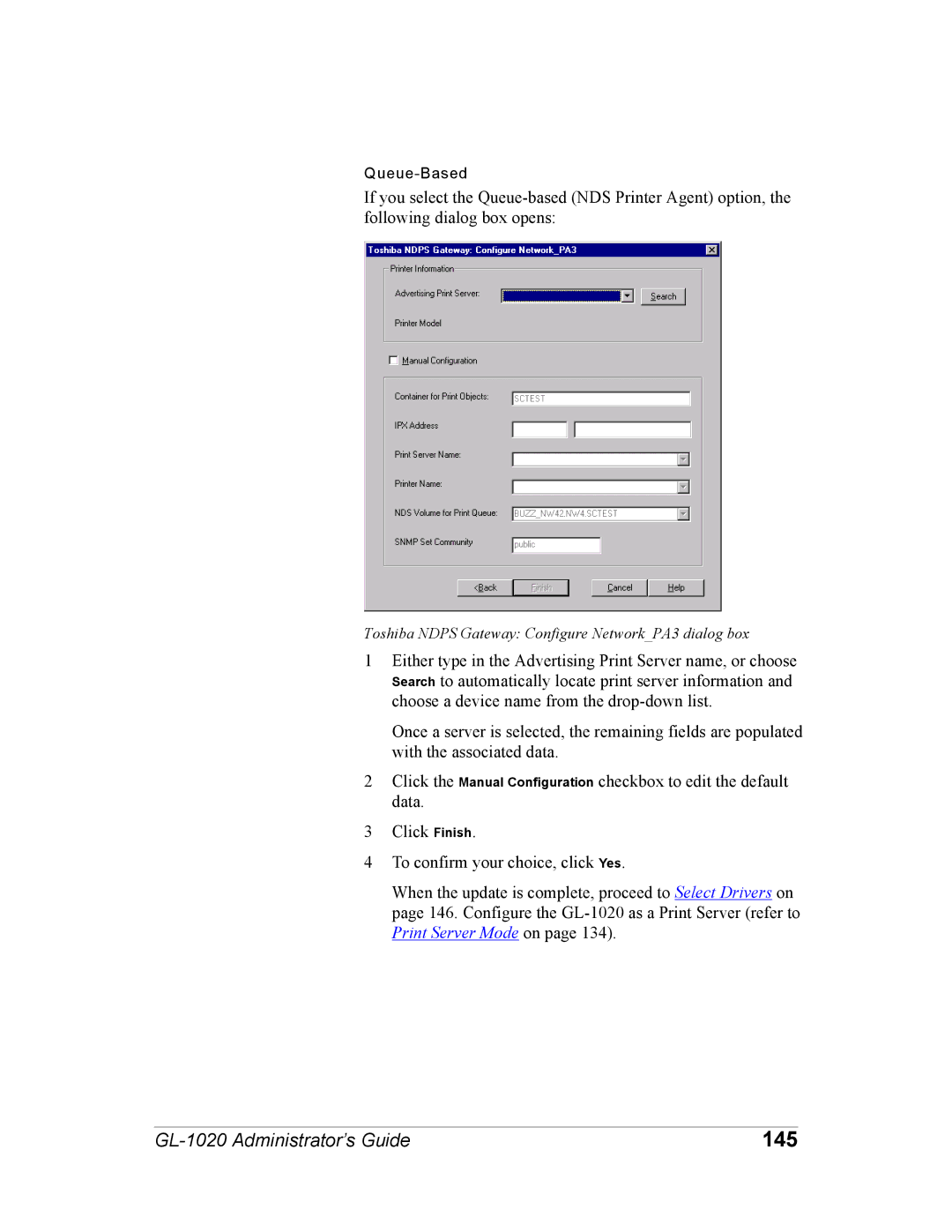 Toshiba GL-1020 manual 145 