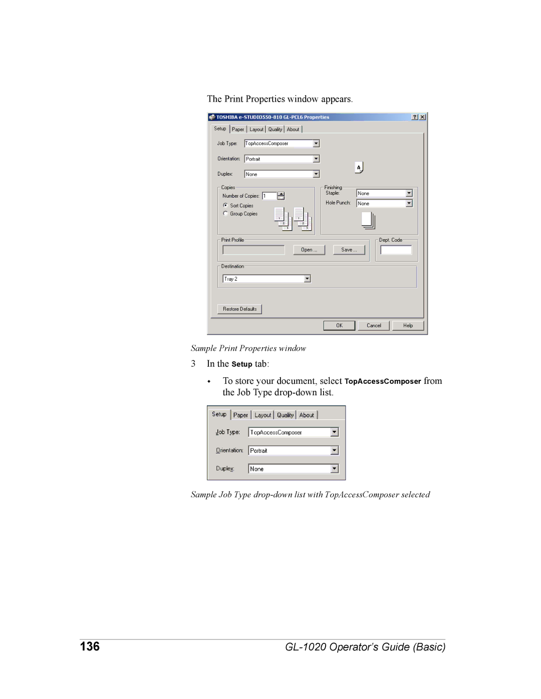 Toshiba GL-1020 manual 136 