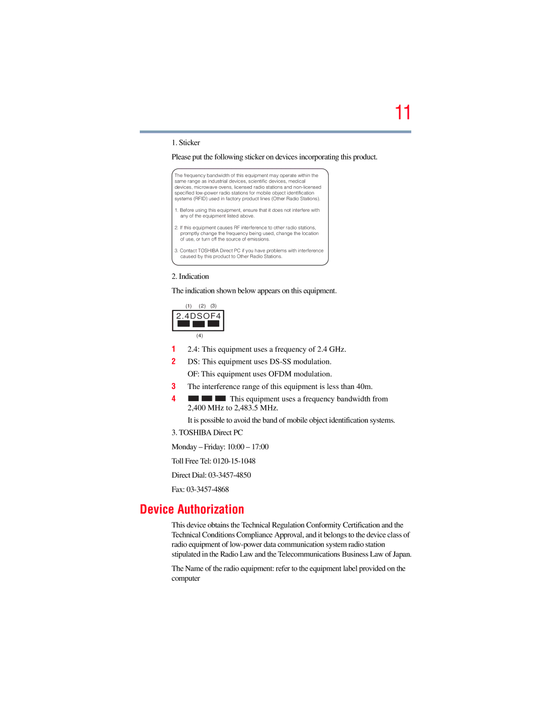 Toshiba GMAD00134010 manual Device Authorization, 4DSOF4 