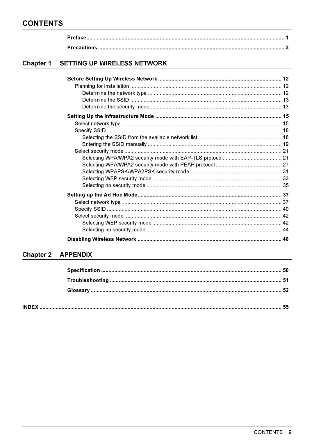 Toshiba GN-1050 manual Contents 