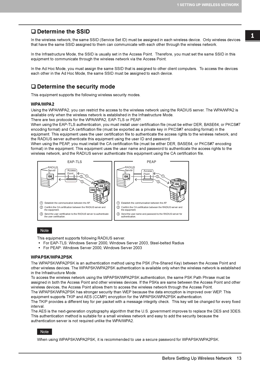 Toshiba GN-1050 manual ‰ Determine the Ssid, ‰ Determine the security mode 