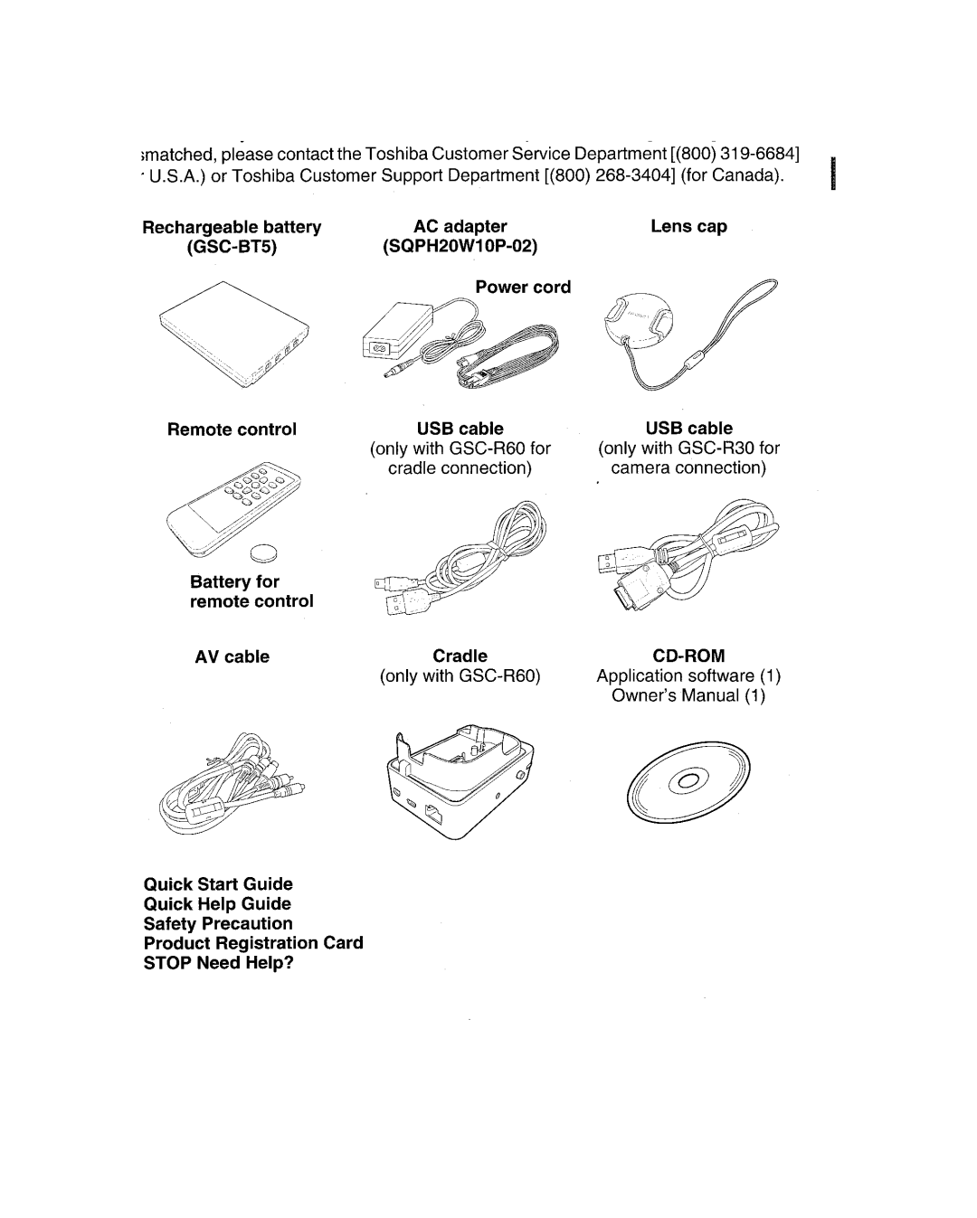 Toshiba GSC-R30 owner manual 