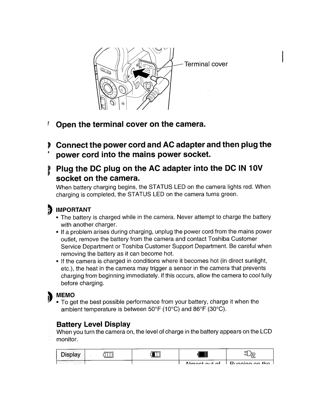 Toshiba GSC-R30 owner manual 