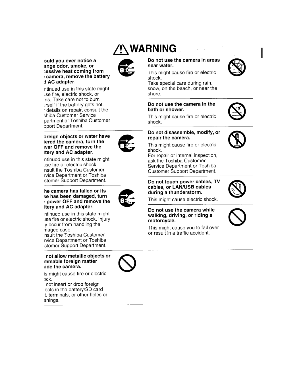 Toshiba GSC-R30 owner manual 