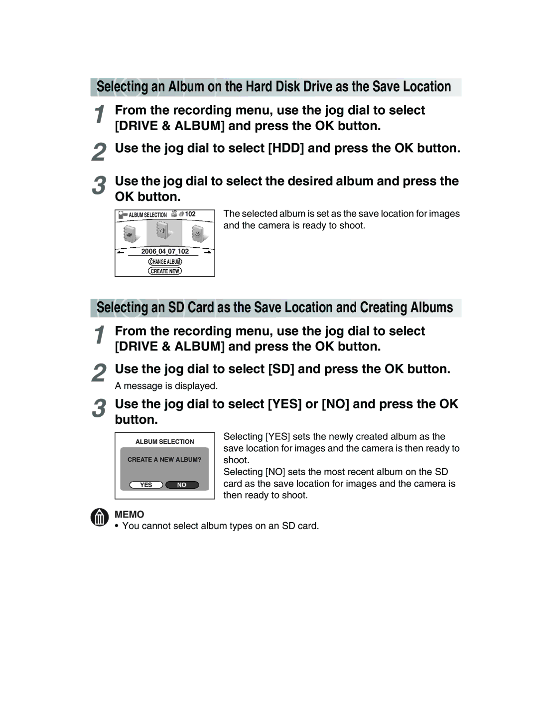 Toshiba GSC-R30 owner manual Use the jog dial to select YES or no and press the OK button 