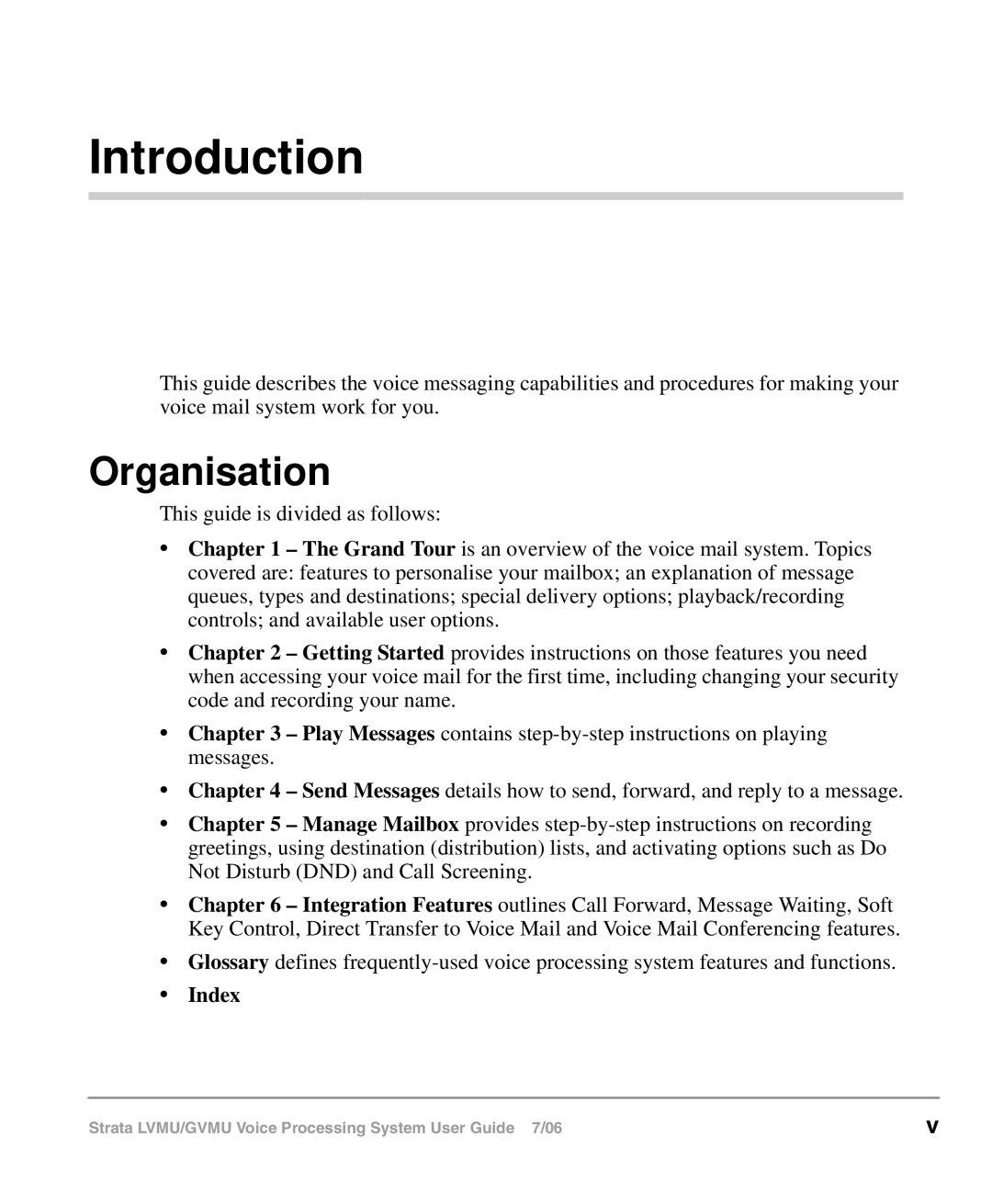 Toshiba GVMU/LVMU manual Introduction, Organisation 