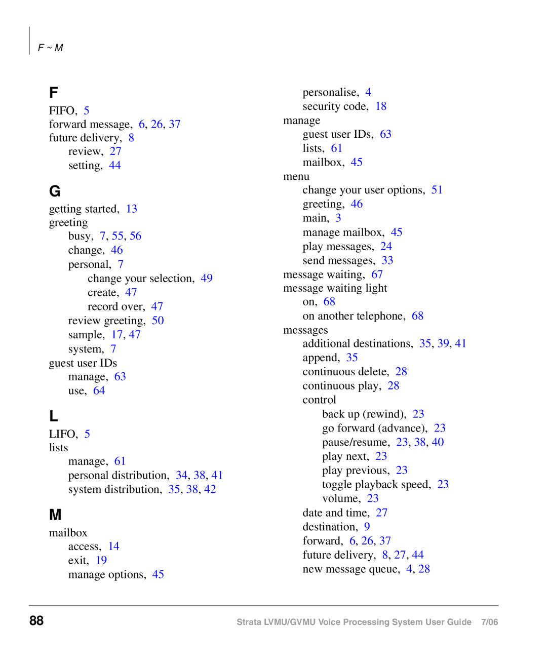 Toshiba GVMU/LVMU manual Fifo 