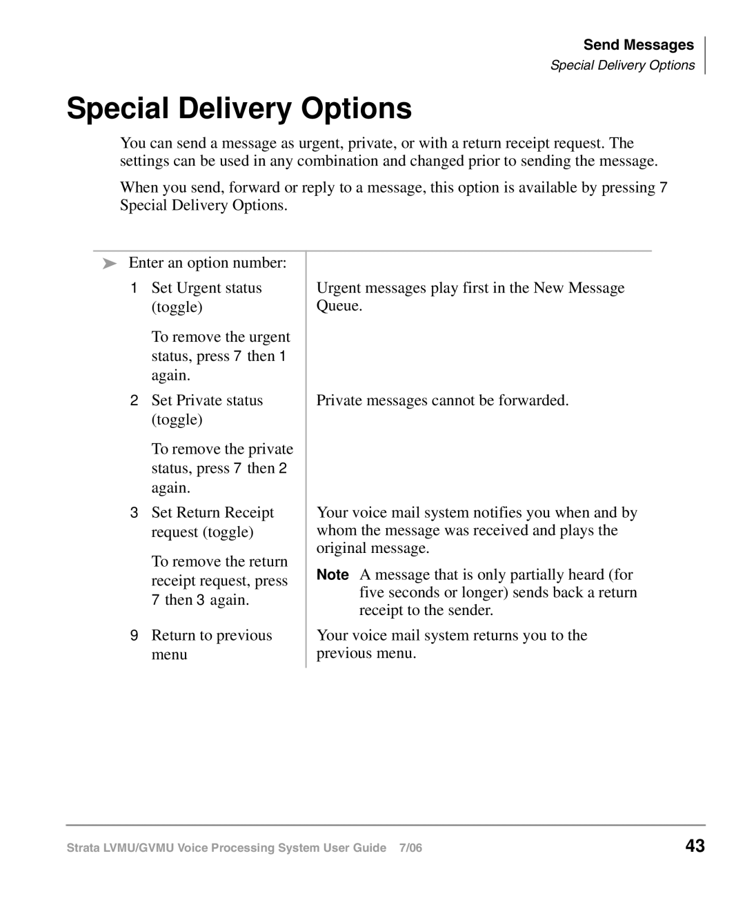 Toshiba GVMU/LVMU manual Special Delivery Options 