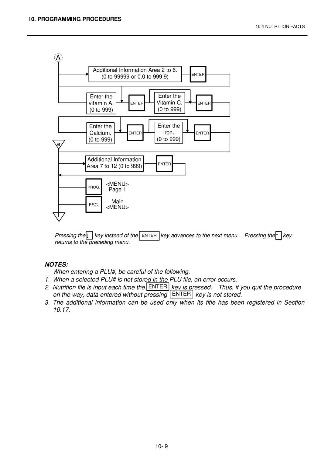 Toshiba EO1-32003BE, H-9100N-CA, H-9100N-US owner manual Key advances to the next menu. Pressing the ↑ 