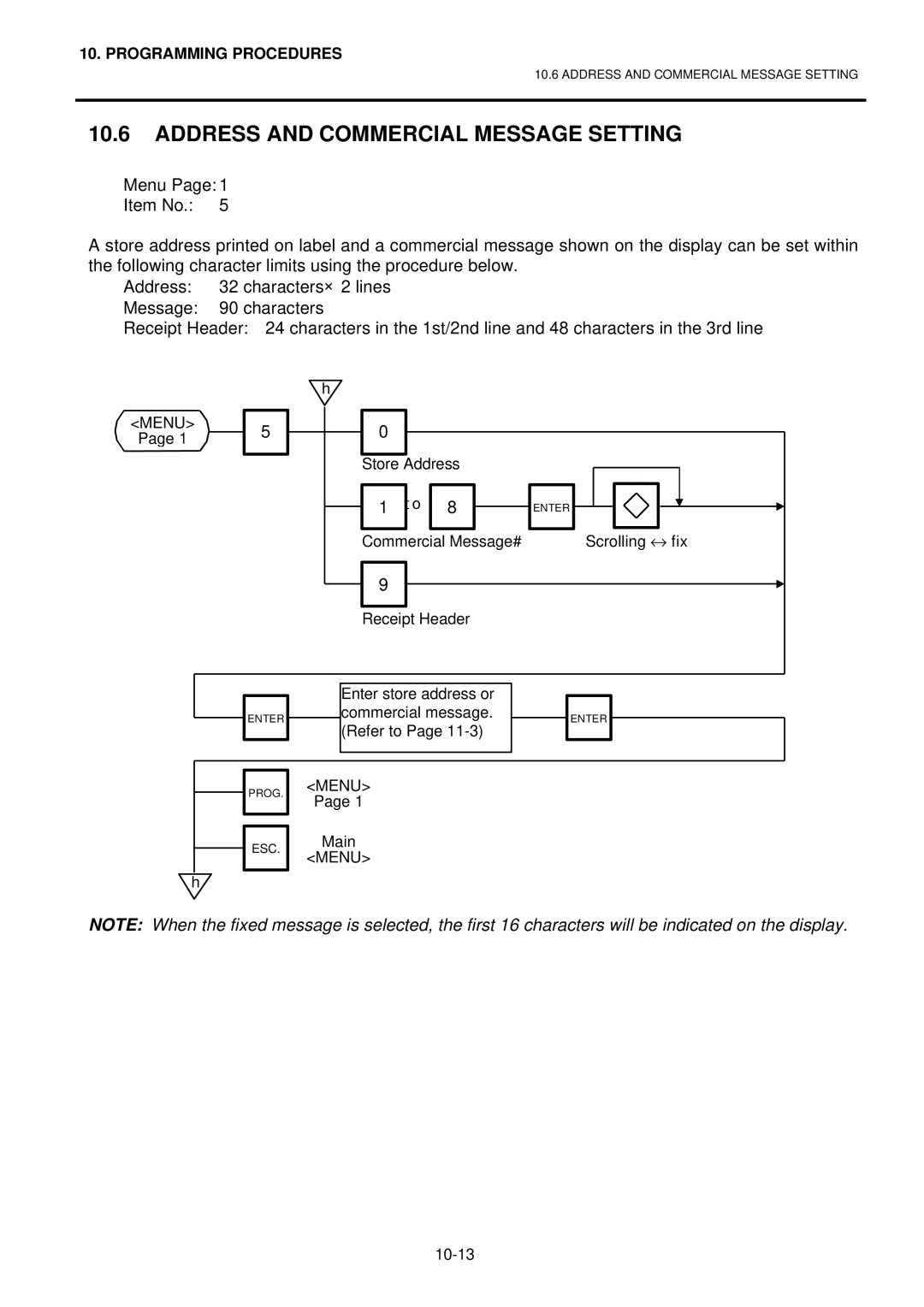 Toshiba H-9100N-US, H-9100N-CA, EO1-32003BE owner manual Address and Commercial Message Setting 