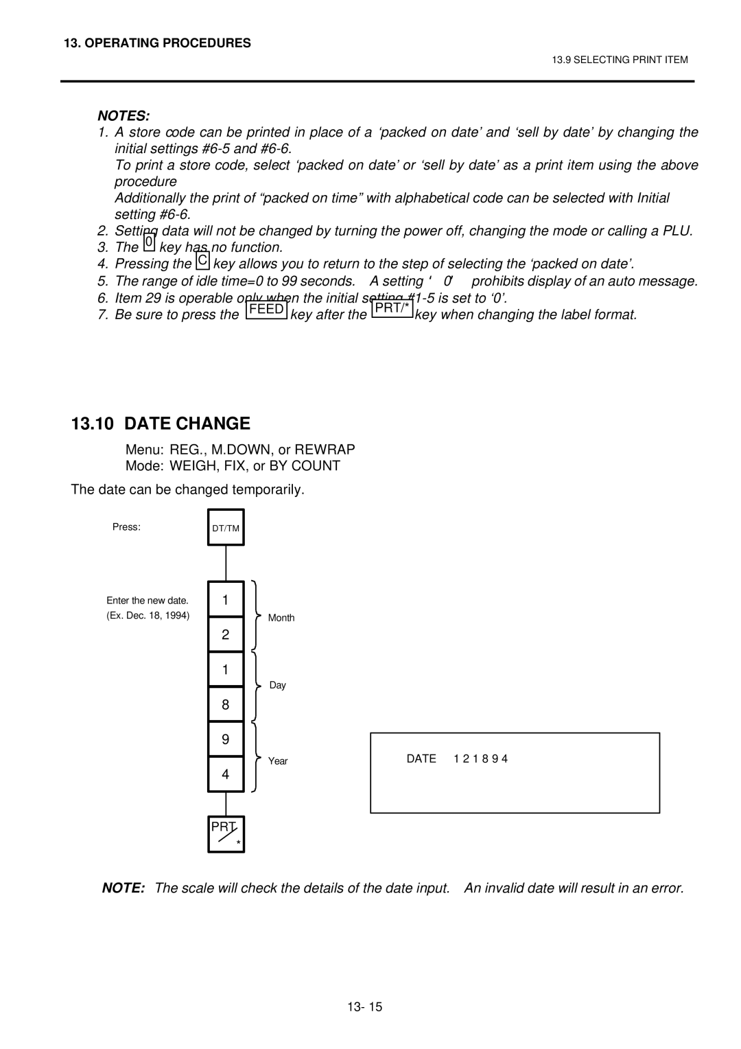 Toshiba EO1-32003BE, H-9100N-CA, H-9100N-US owner manual Date Change 