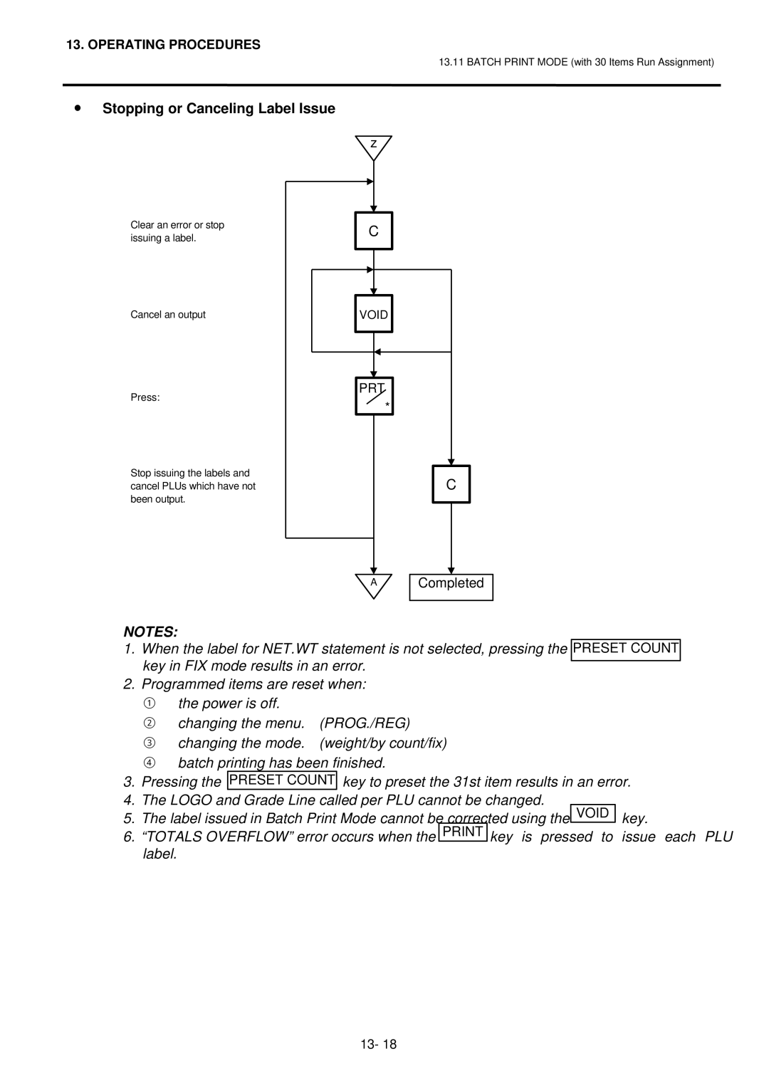 Toshiba H-9100N-CA, EO1-32003BE, H-9100N-US owner manual Stopping or Canceling Label Issue, Prt 