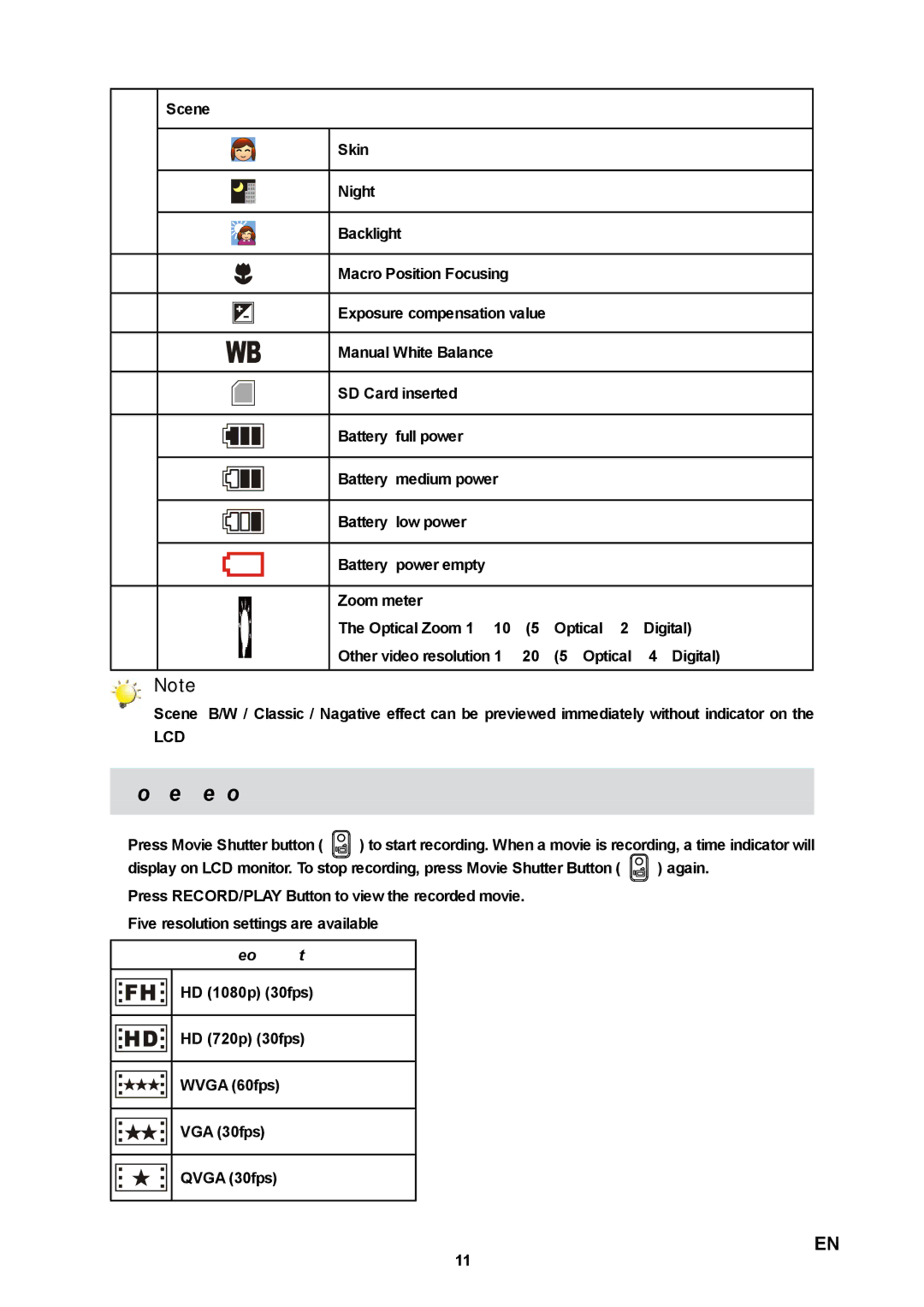 Toshiba H20 user manual Movie Recording, Video Quality 