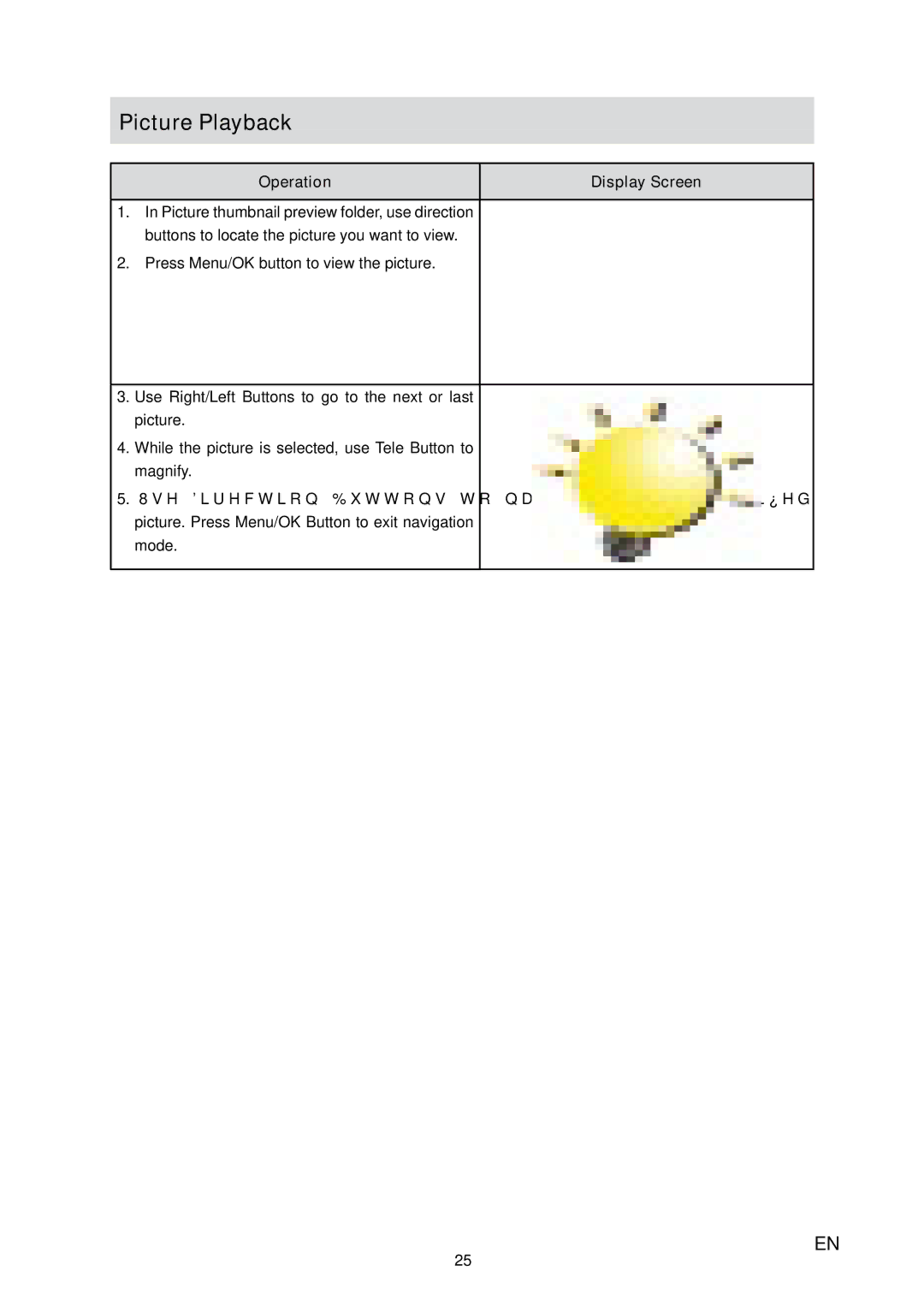 Toshiba H20 user manual Picture Playback 