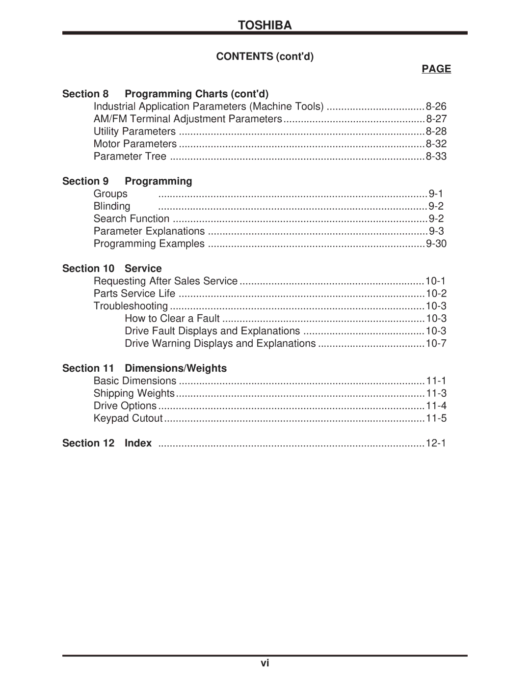 Toshiba H3 manual Section Programming 