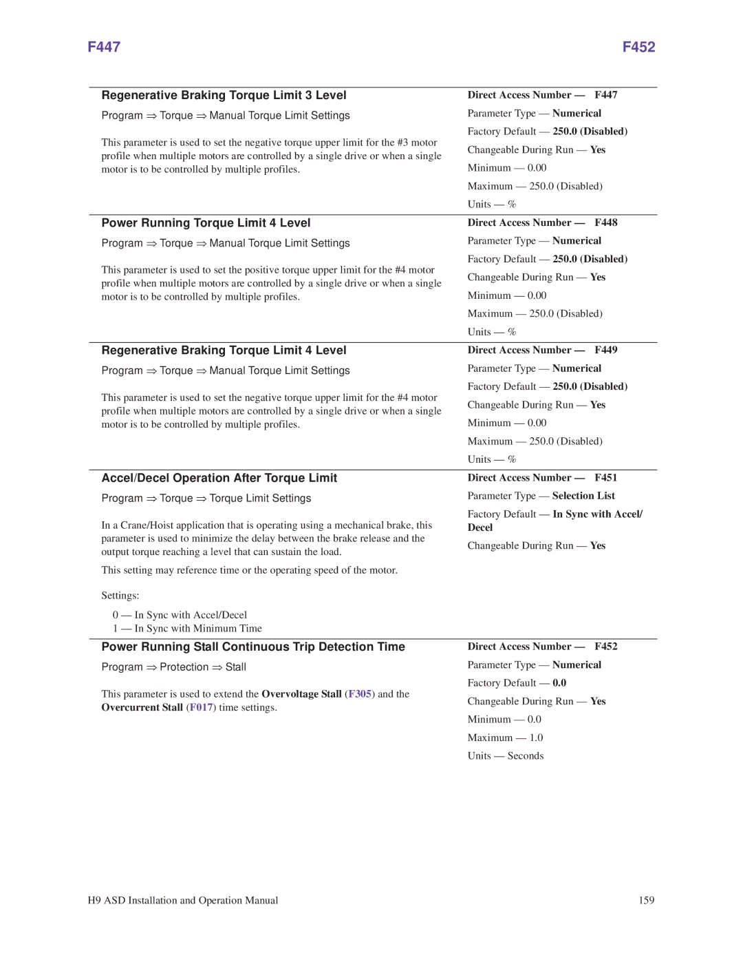 Toshiba H9 operation manual F447 F452 