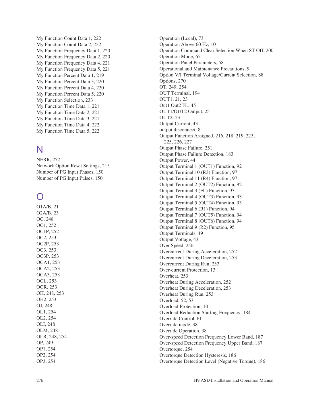 Toshiba H9 operation manual 276 