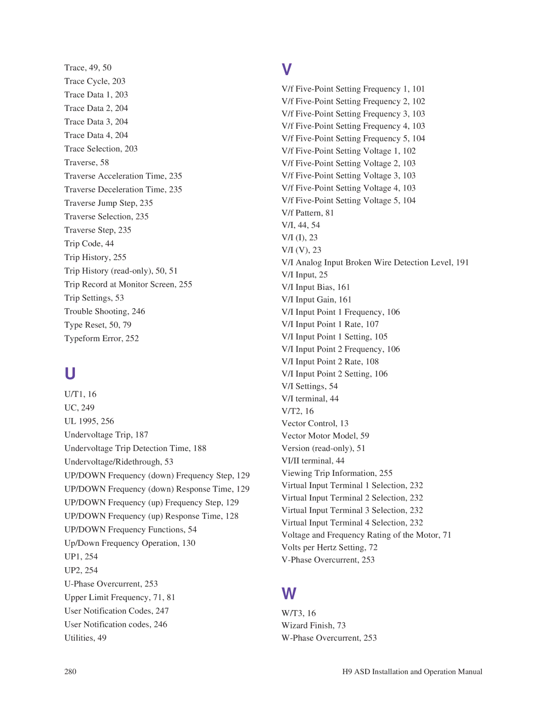 Toshiba H9 operation manual 280 