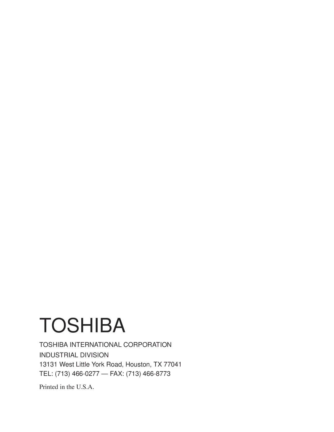 Toshiba H9 operation manual Toshiba 