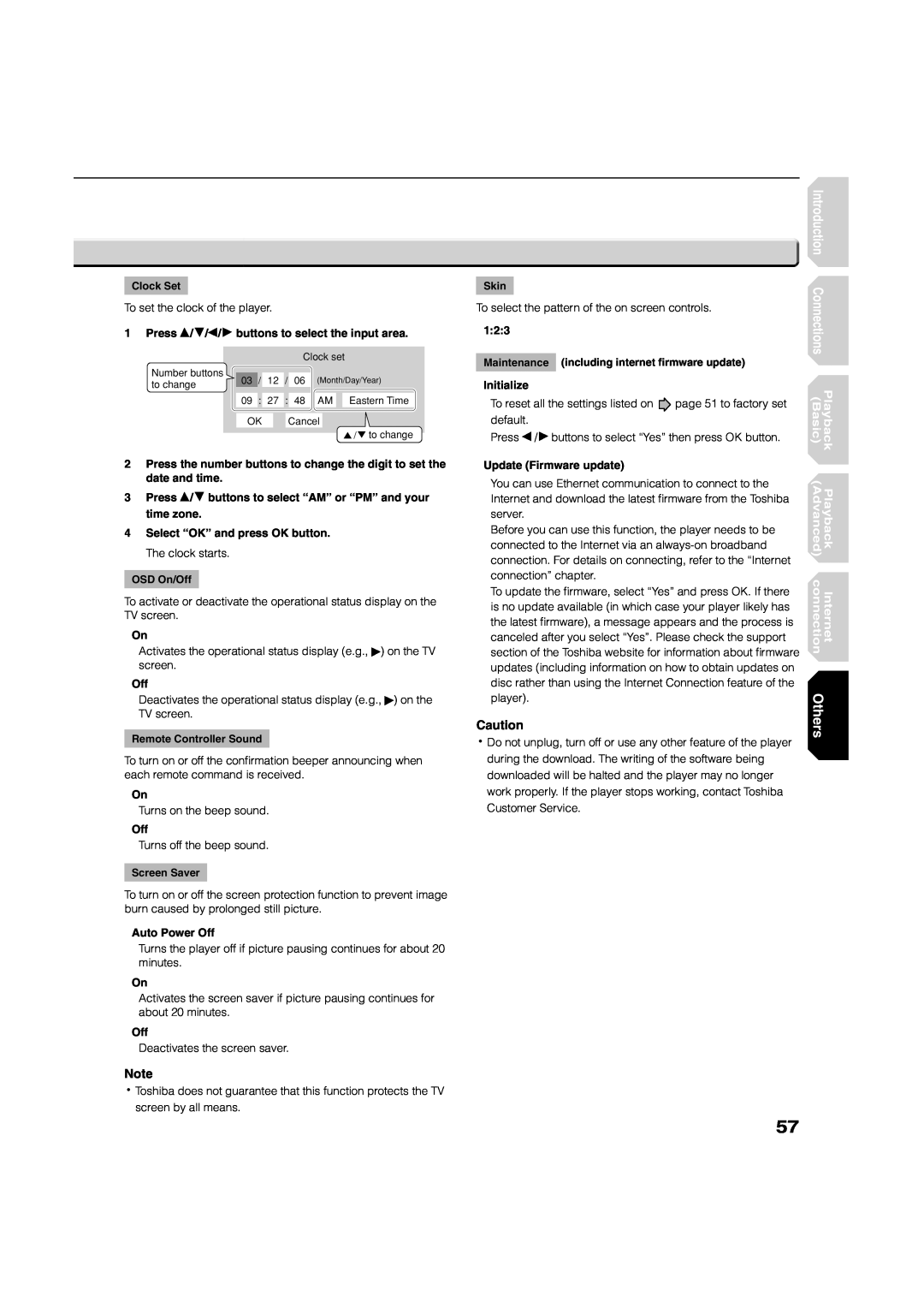 Toshiba HD-A1, HD-D1 owner manual Basic, Playback, Internet, Others, Advanced, connection, Introduction Connections 