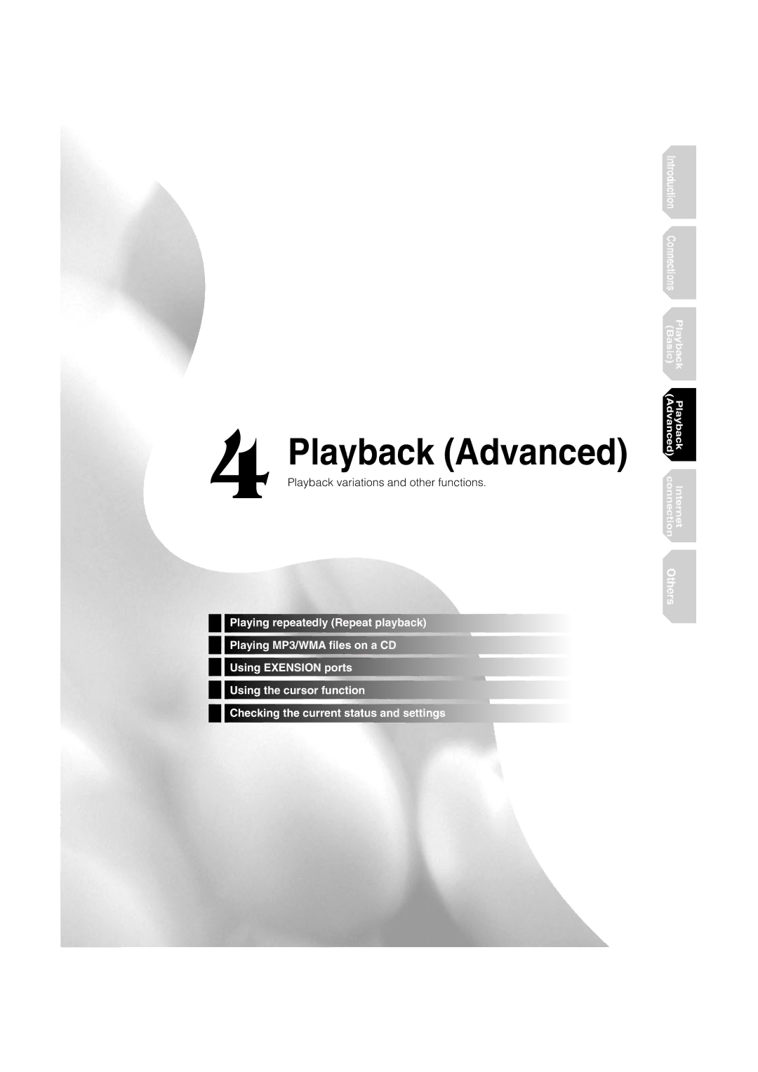 Toshiba HD-A1 owner manual Playback Advanced 