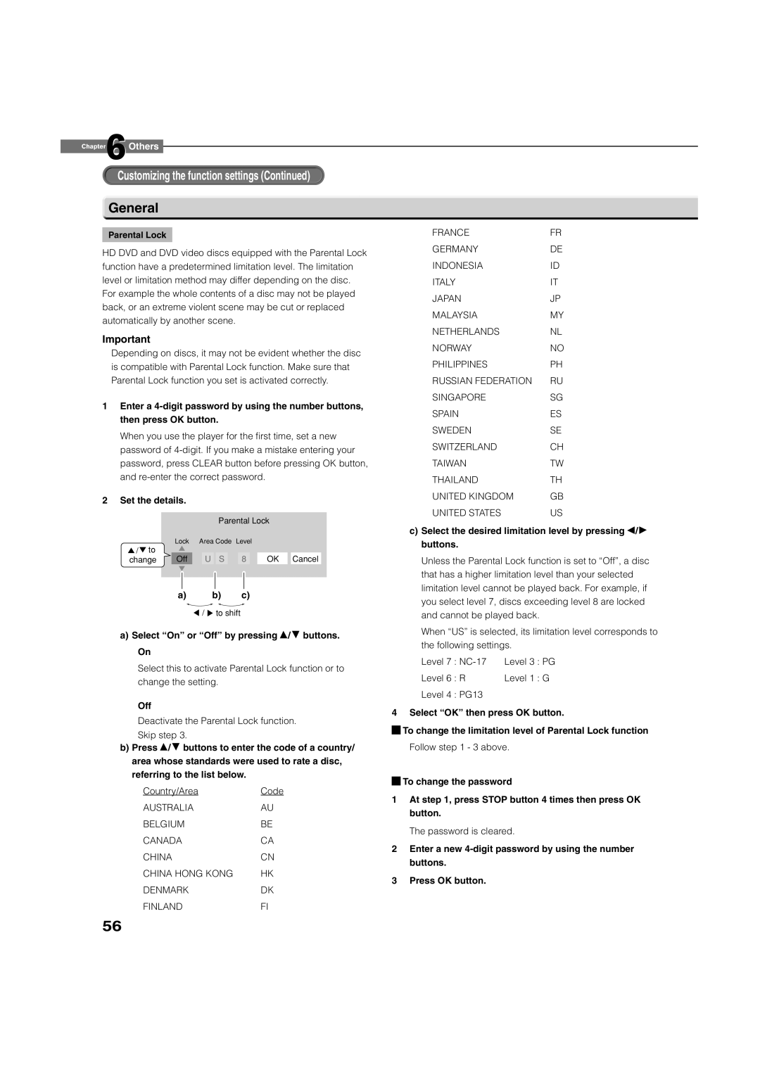 Toshiba HD-A1 owner manual General, Set the details, Select On or Off by pressing / buttons. On 