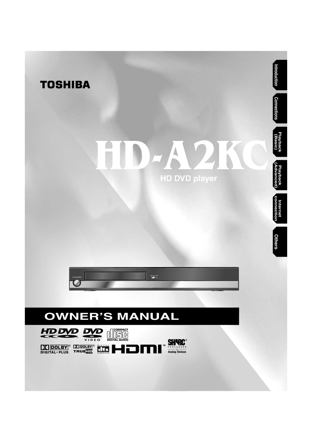 Toshiba HD-A2KC manual HD DVD player 