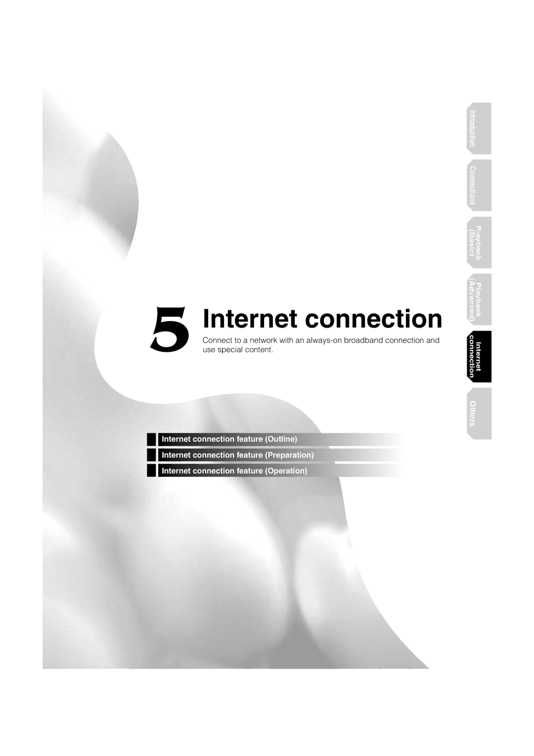 Toshiba HD-A2KC manual Internet connection 