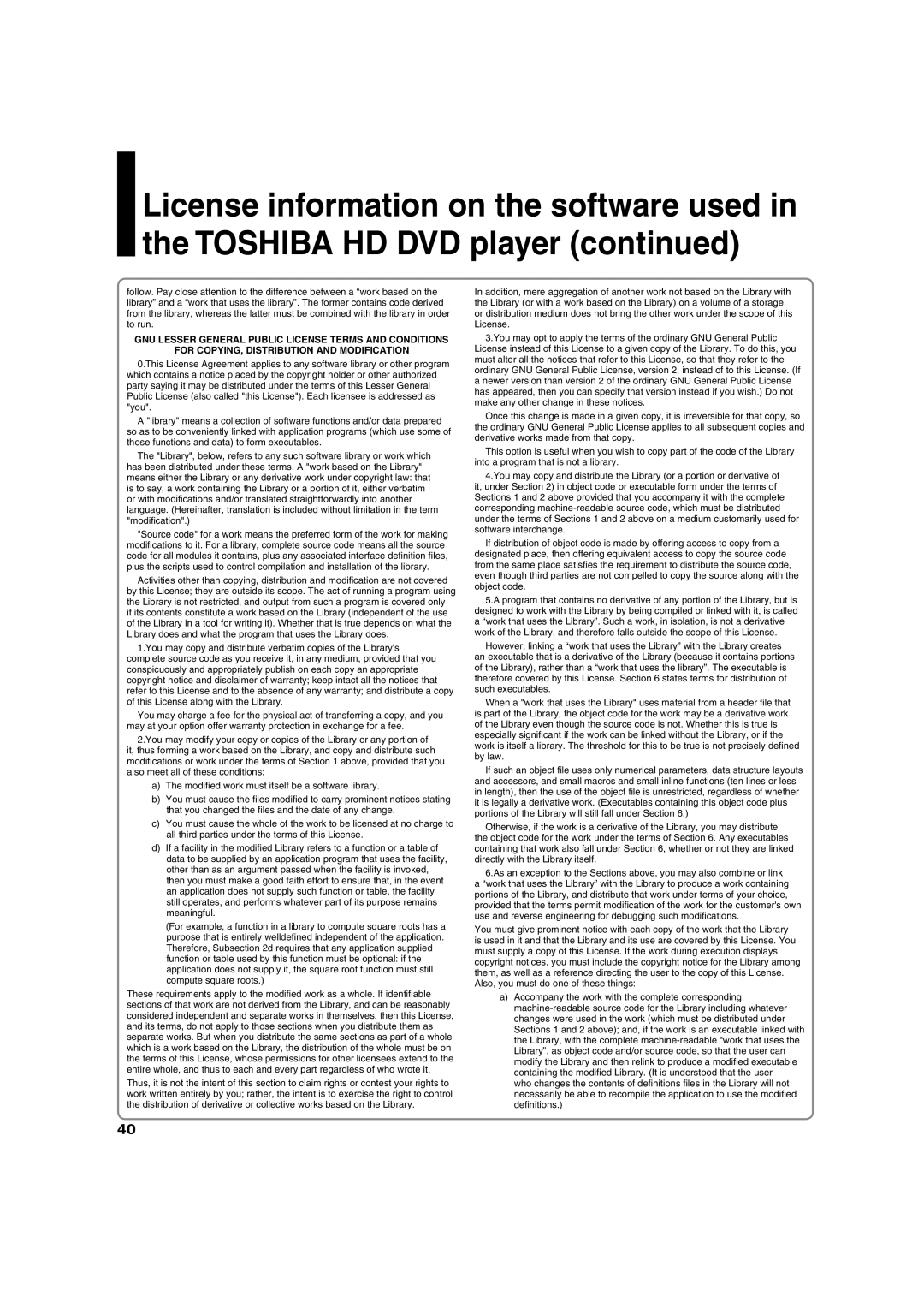 Toshiba HD-A30KU owner manual 