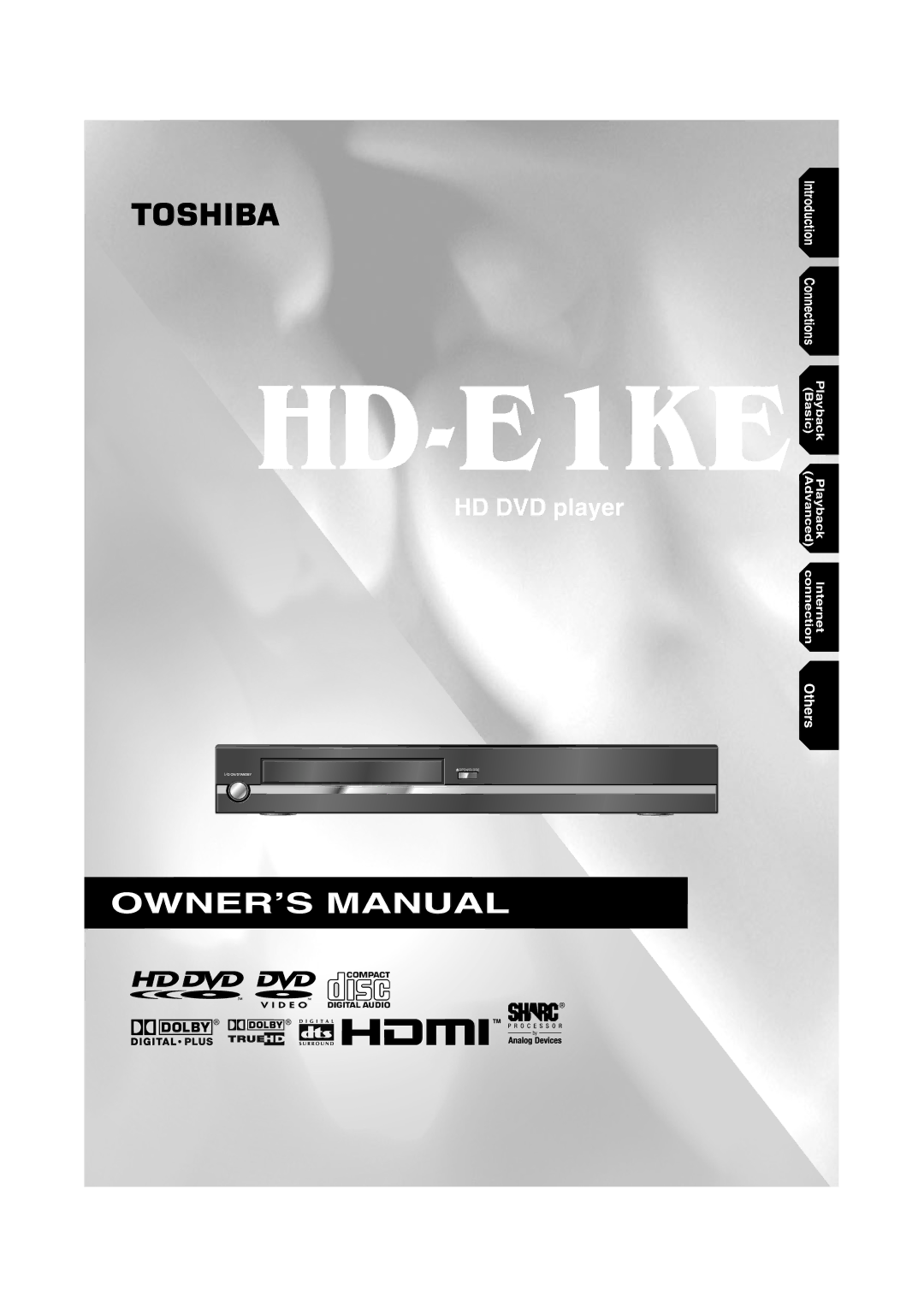 Toshiba HD-E1KE manual HD DVD player 