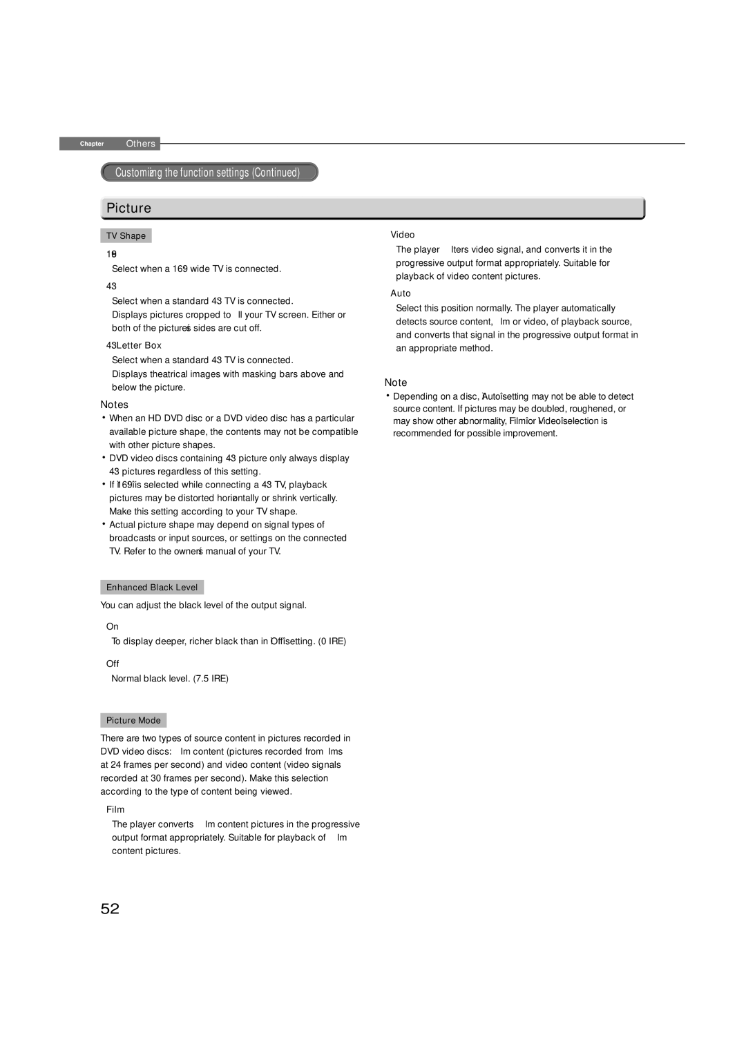 Toshiba HD-XA1, hd-xa1kn owner manual Picture 