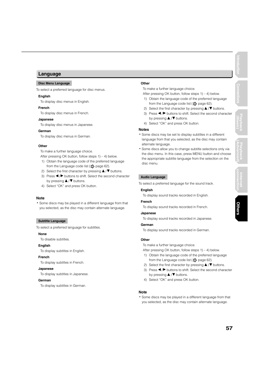 Toshiba HD-XA2KN owner manual Language 