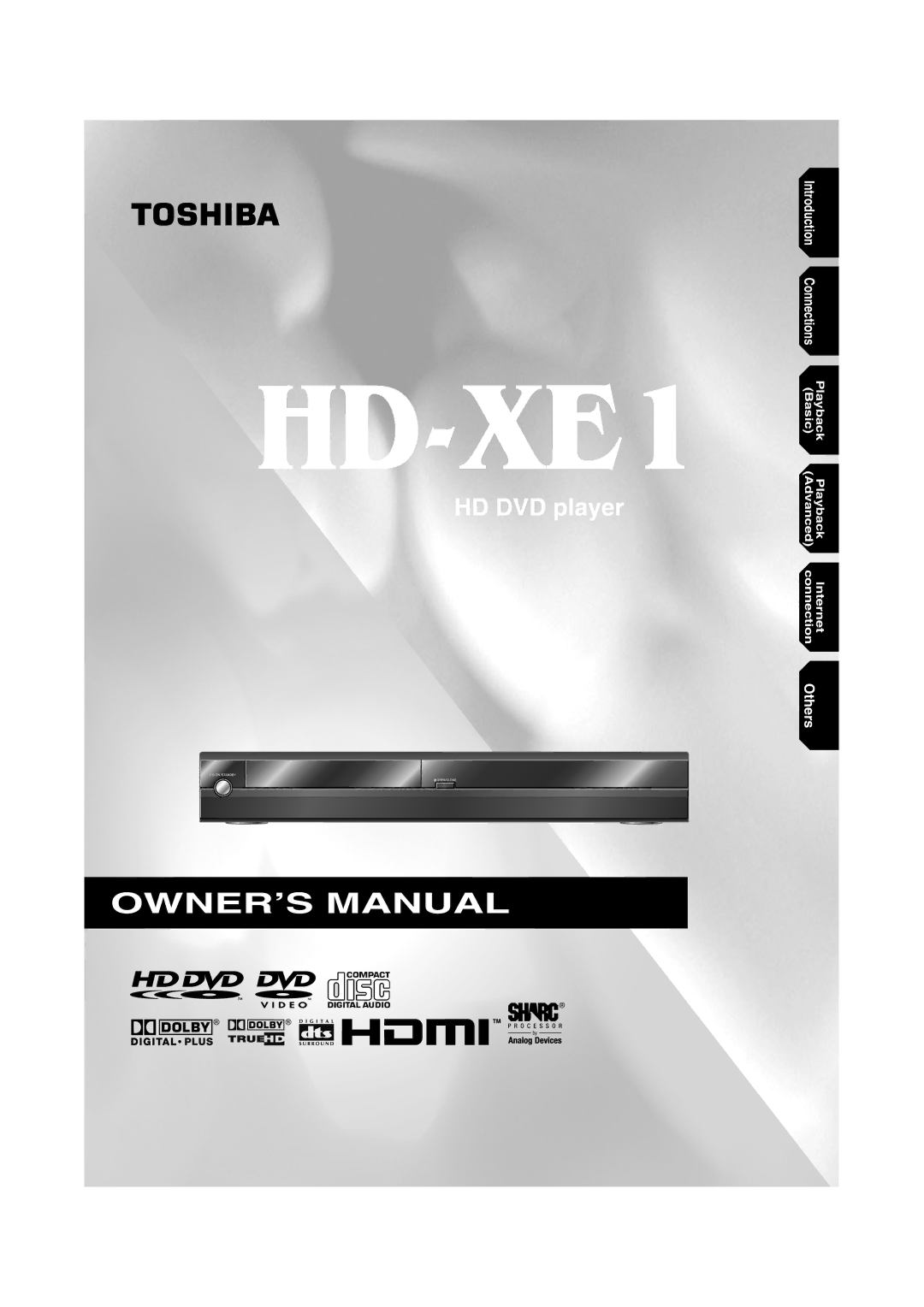 Toshiba HD-XE1 manual 