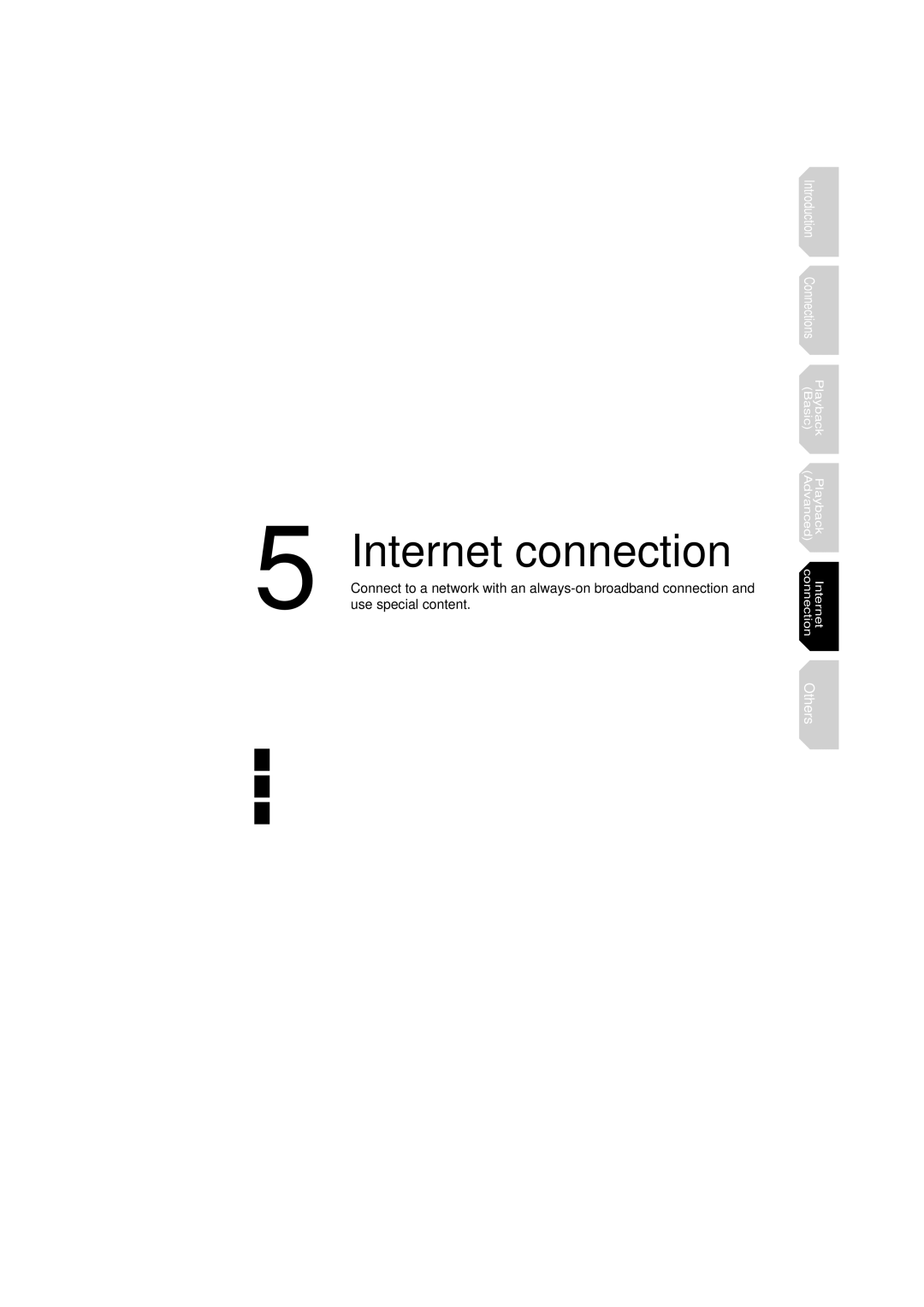 Toshiba HD-XE1 manual Internet connection 