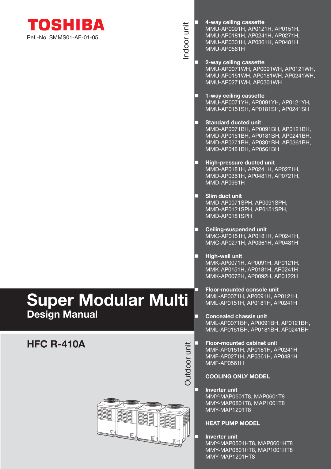 Toshiba HFC R-410A manual Super Modular Multi 