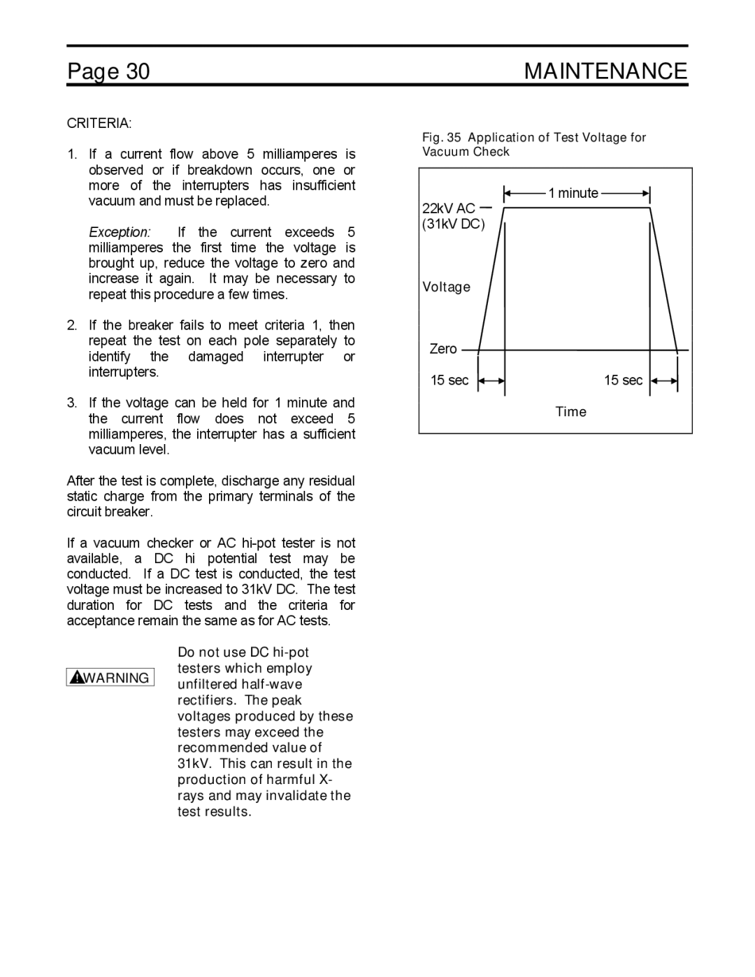 Toshiba HV6AS instruction manual Criteria, Voltage 