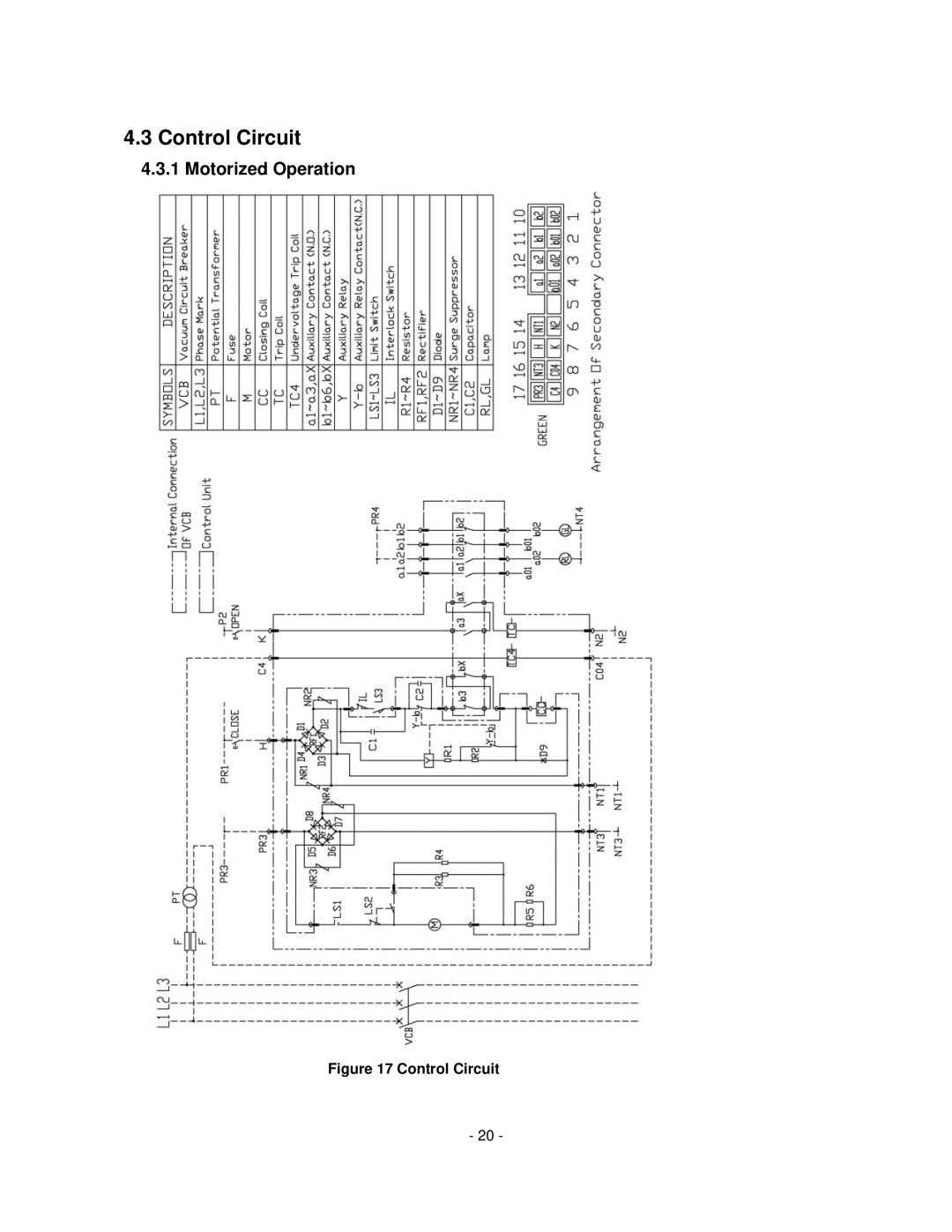 Toshiba HV6CS-MLD, H6A-HLS operation manual Control Circuit, Motorized Operation 