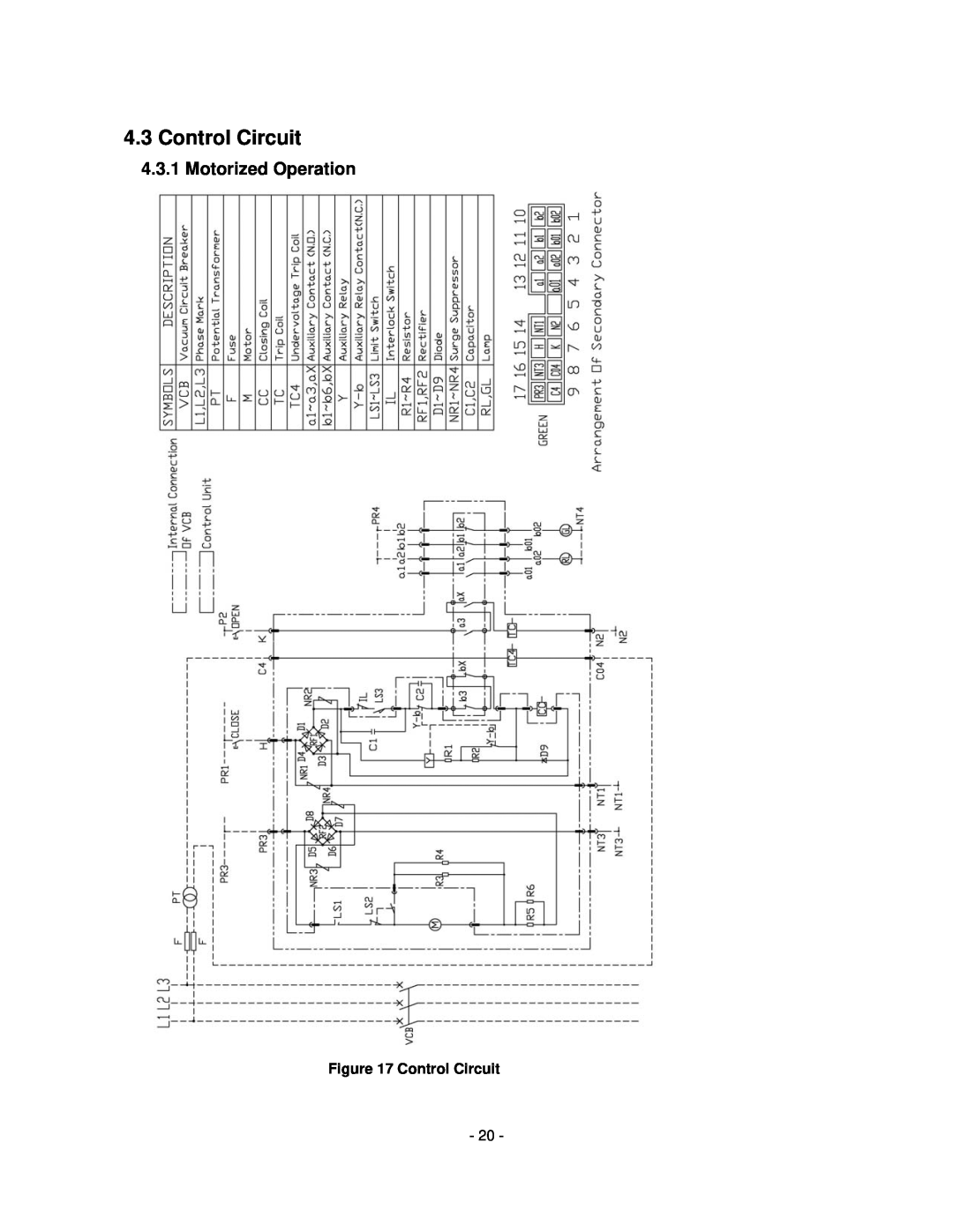Toshiba HV6CS-MLD, H6A-HLS operation manual Control Circuit, Motorized Operation 