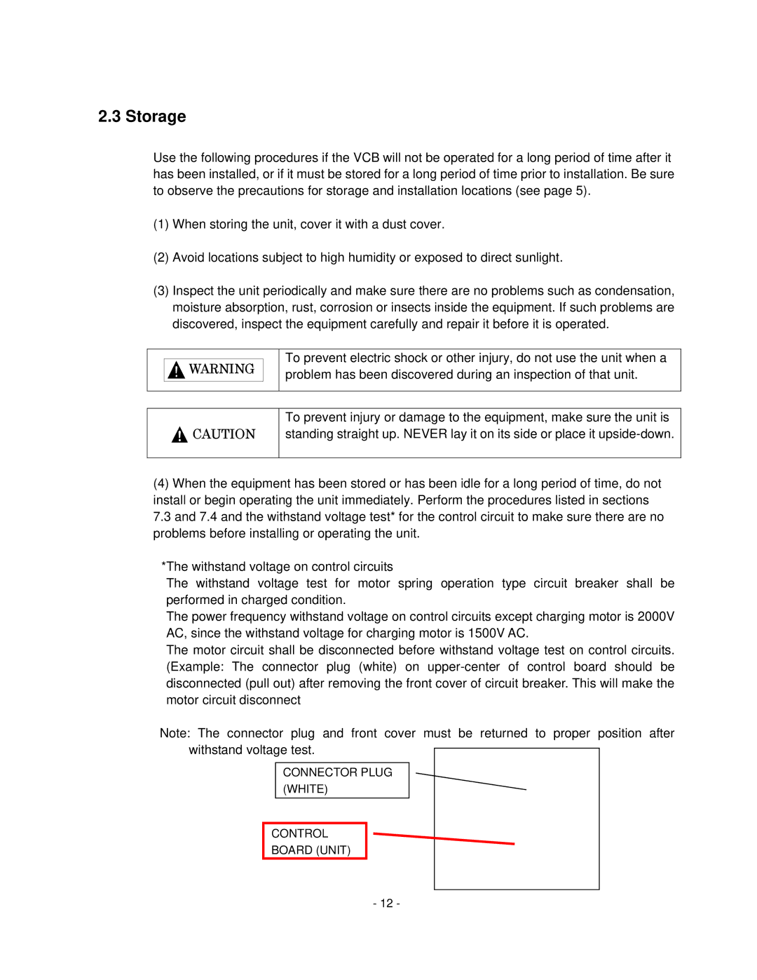 Toshiba HV6CS-MU operation manual Storage 